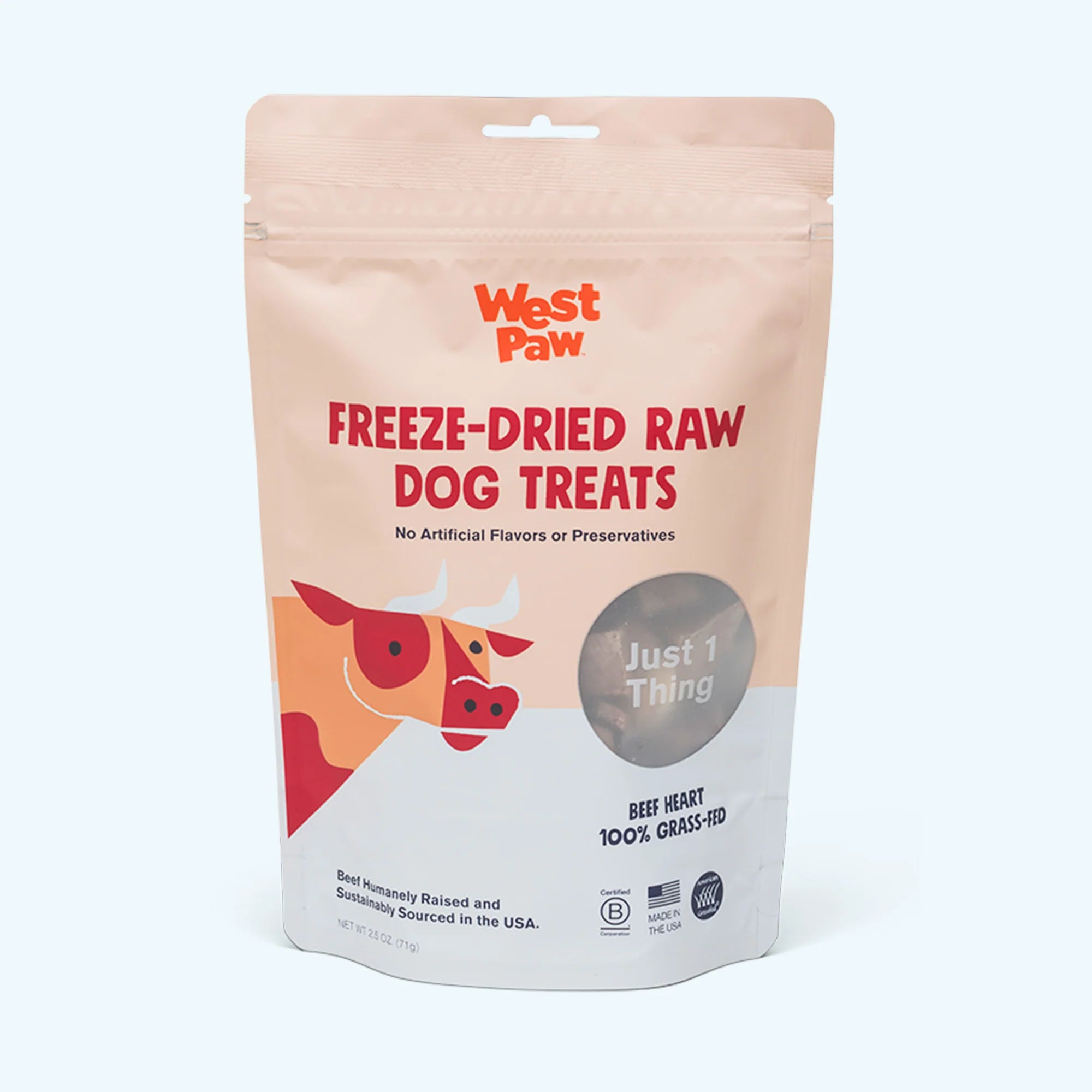 Premio Liofilizado de Corazón de Res para Perros - 100% Natural | West Paw