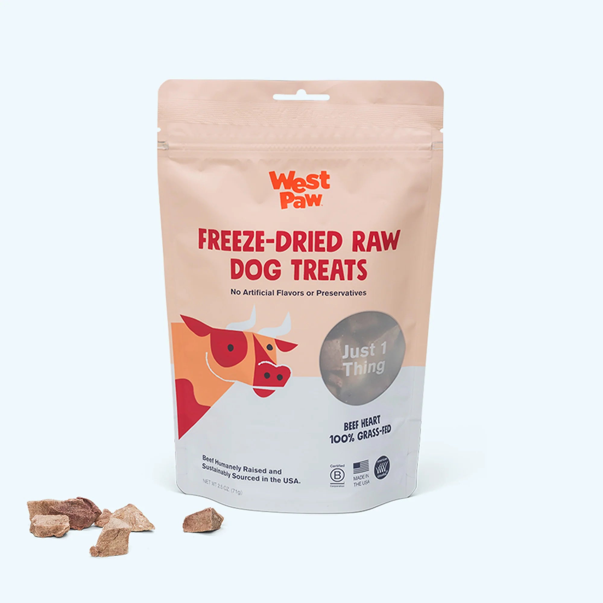 Premio Liofilizado de Corazón de Res para Perros - 100% Natural | West Paw