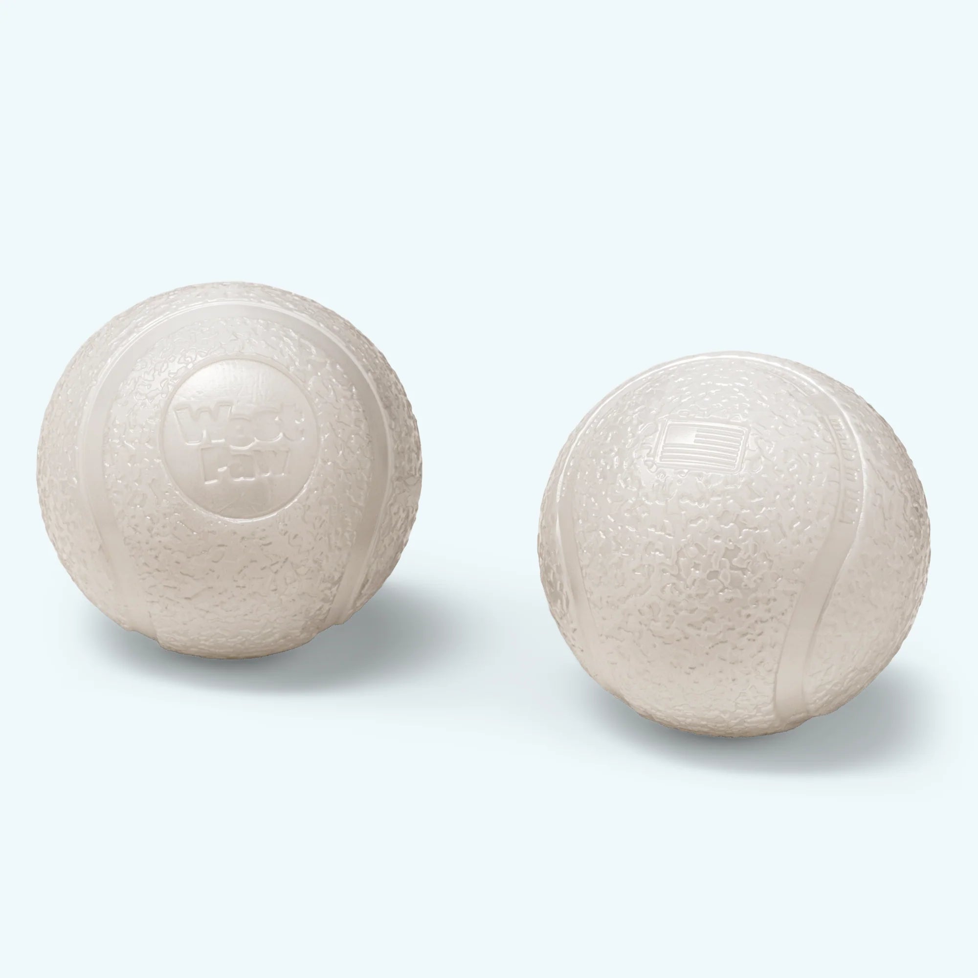 Boundr Glow de West Paw® 2 Pack Tamaño Chico – Pelotas Squishy que Brillan en la Oscuridad para Perros