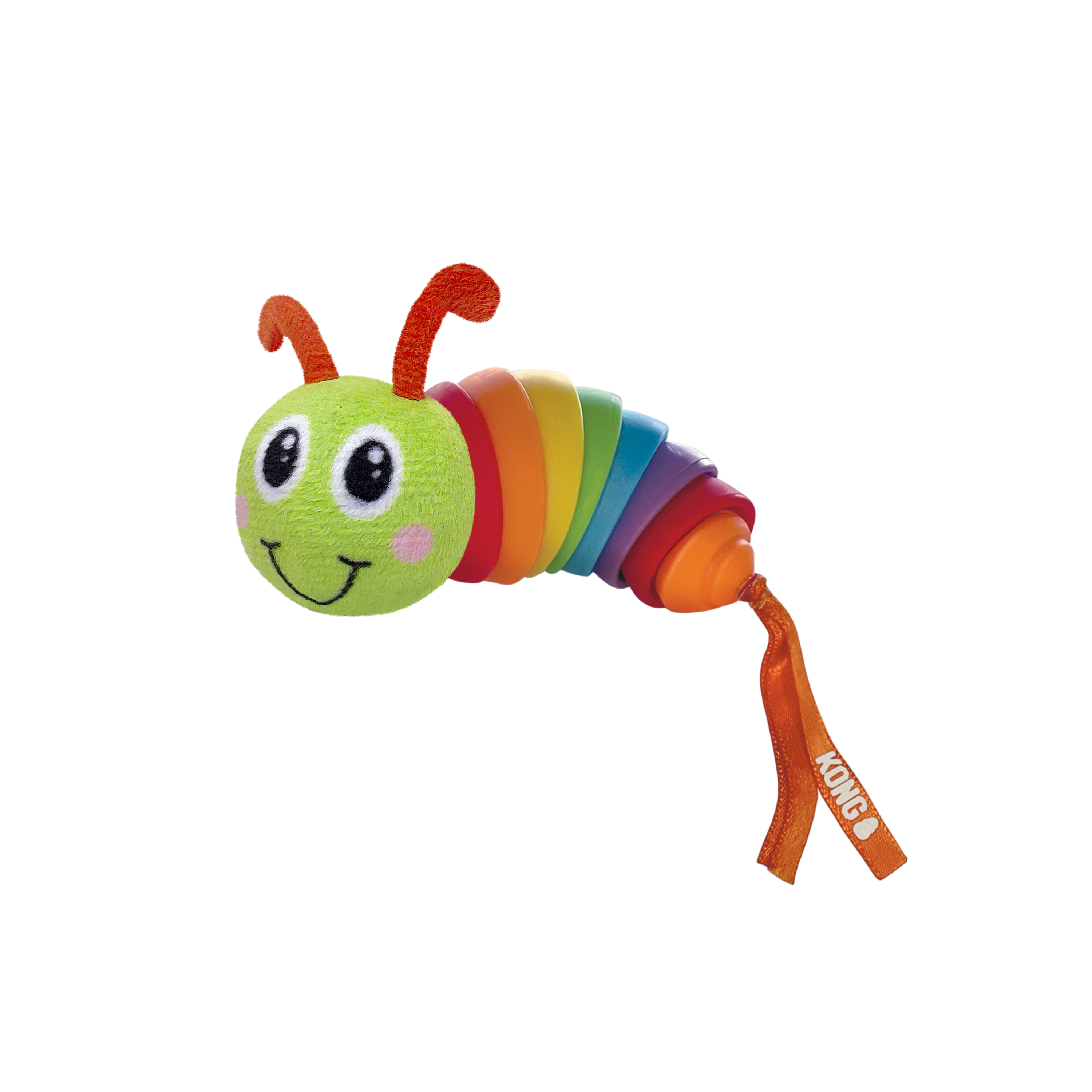 KONG Bat-A-Bout Clackz Caterpillar oruga con catnip para gatos