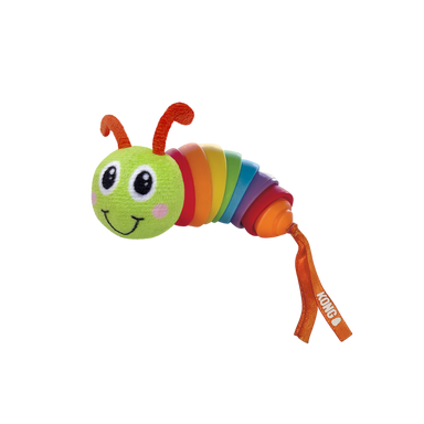KONG Bat-A-Bout Clackz Caterpillar oruga con catnip para gatos