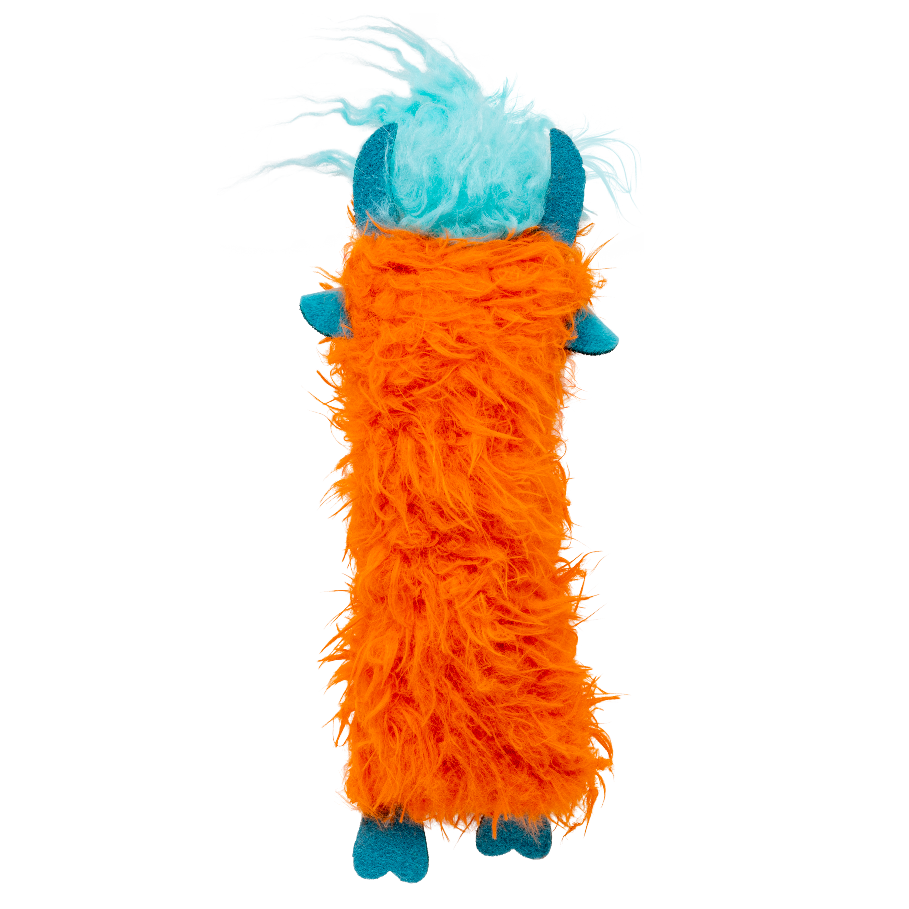 Kickeroo Highland Cow Naranja con Cabello Azul - Juguete de Peluche con Catnip para Gatos | KONG