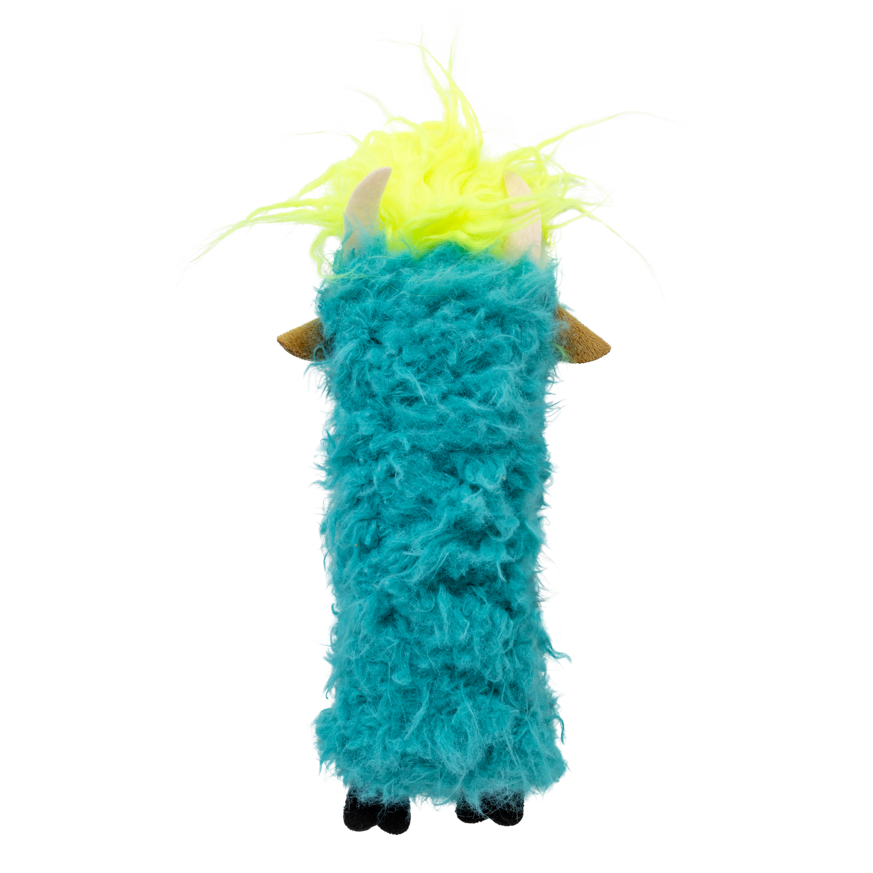 Kickeroo Highland Cow Azul con Cabello Amarillo - Juguete de Peluche con Catnip para Gatos | KONG