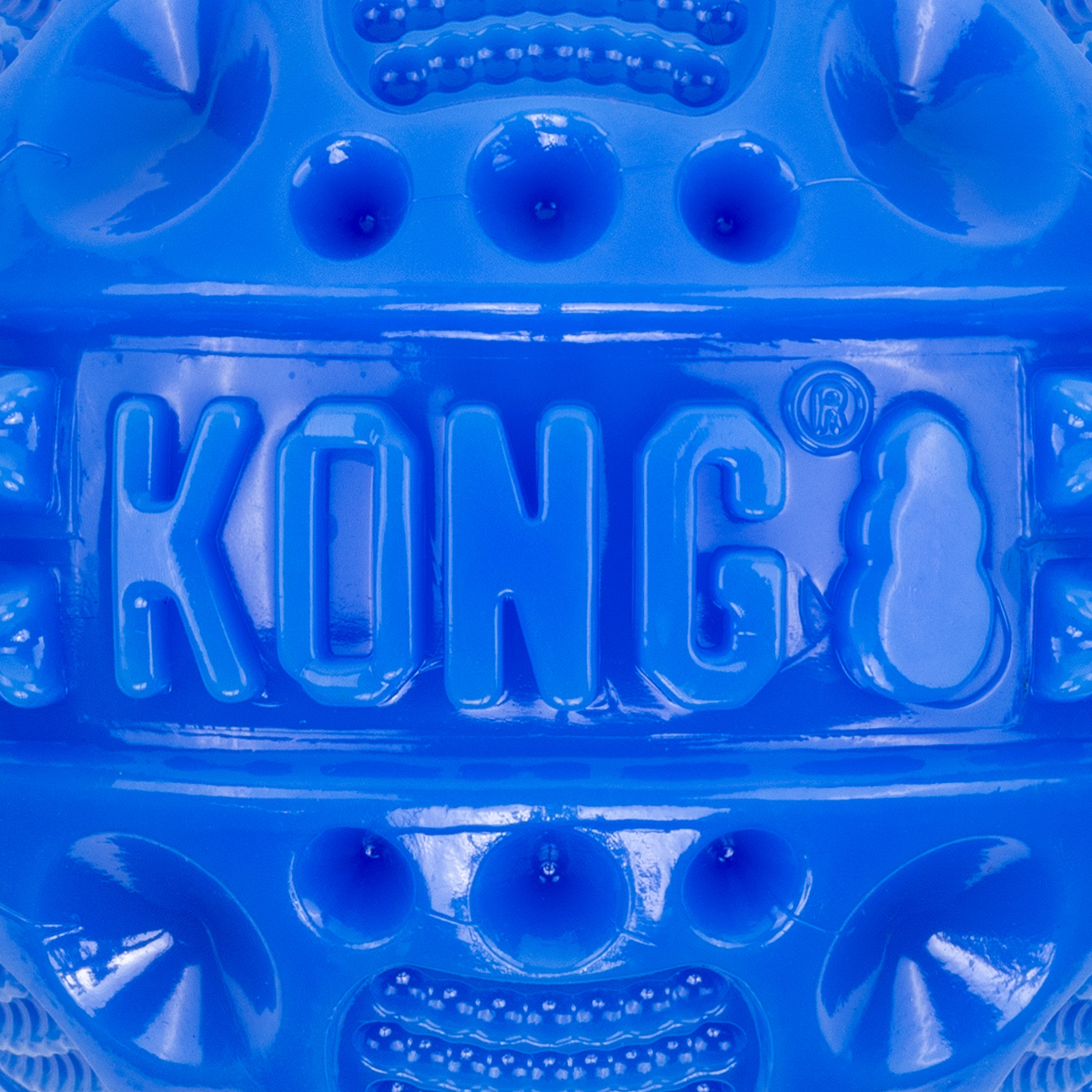 Detalle de textura de la KONG CoreStrength Ball azul