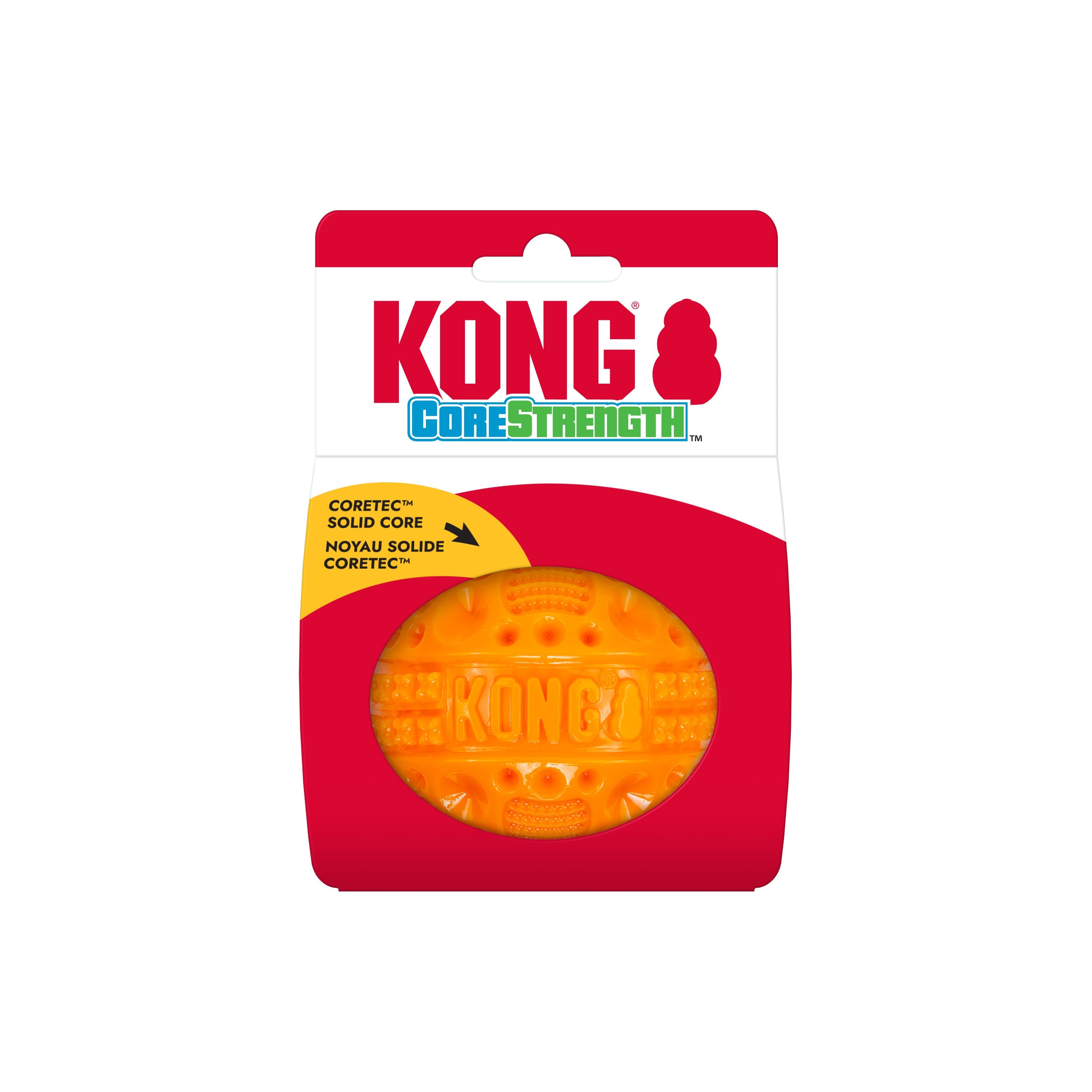 KONG CoreStrength Ball naranja en su empaque
