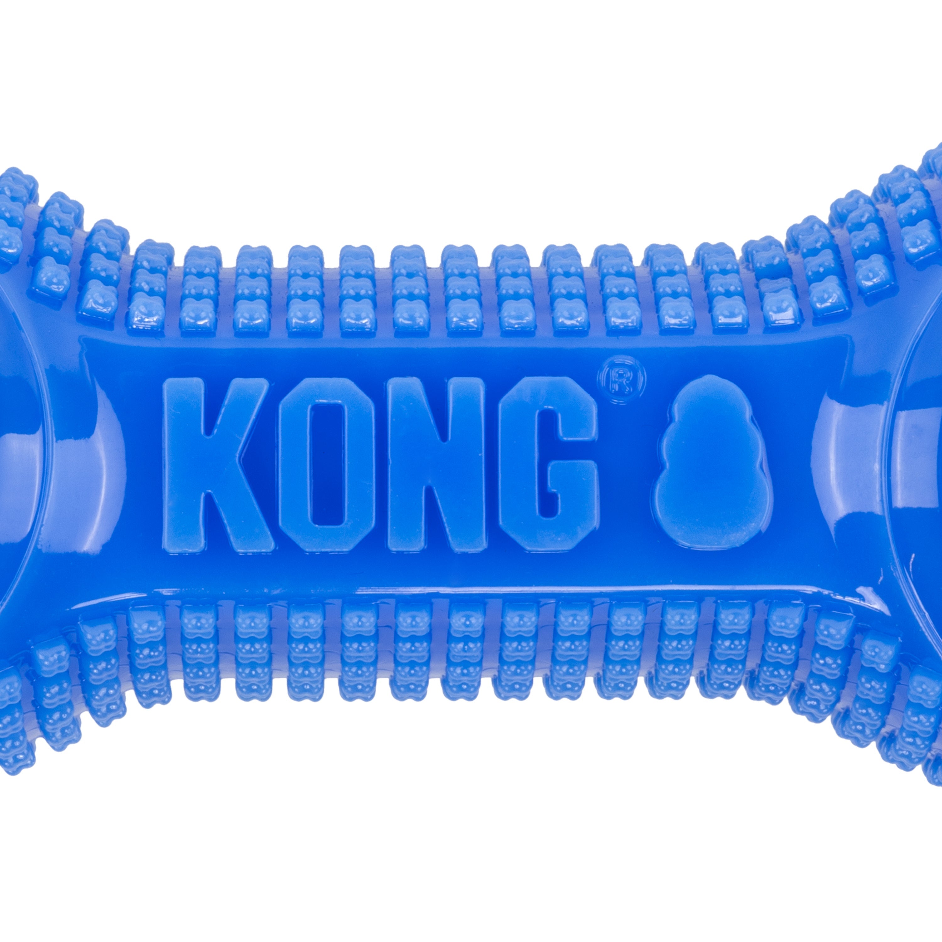 Detalle de textura de la KONG CoreStrength Dumbbell azul