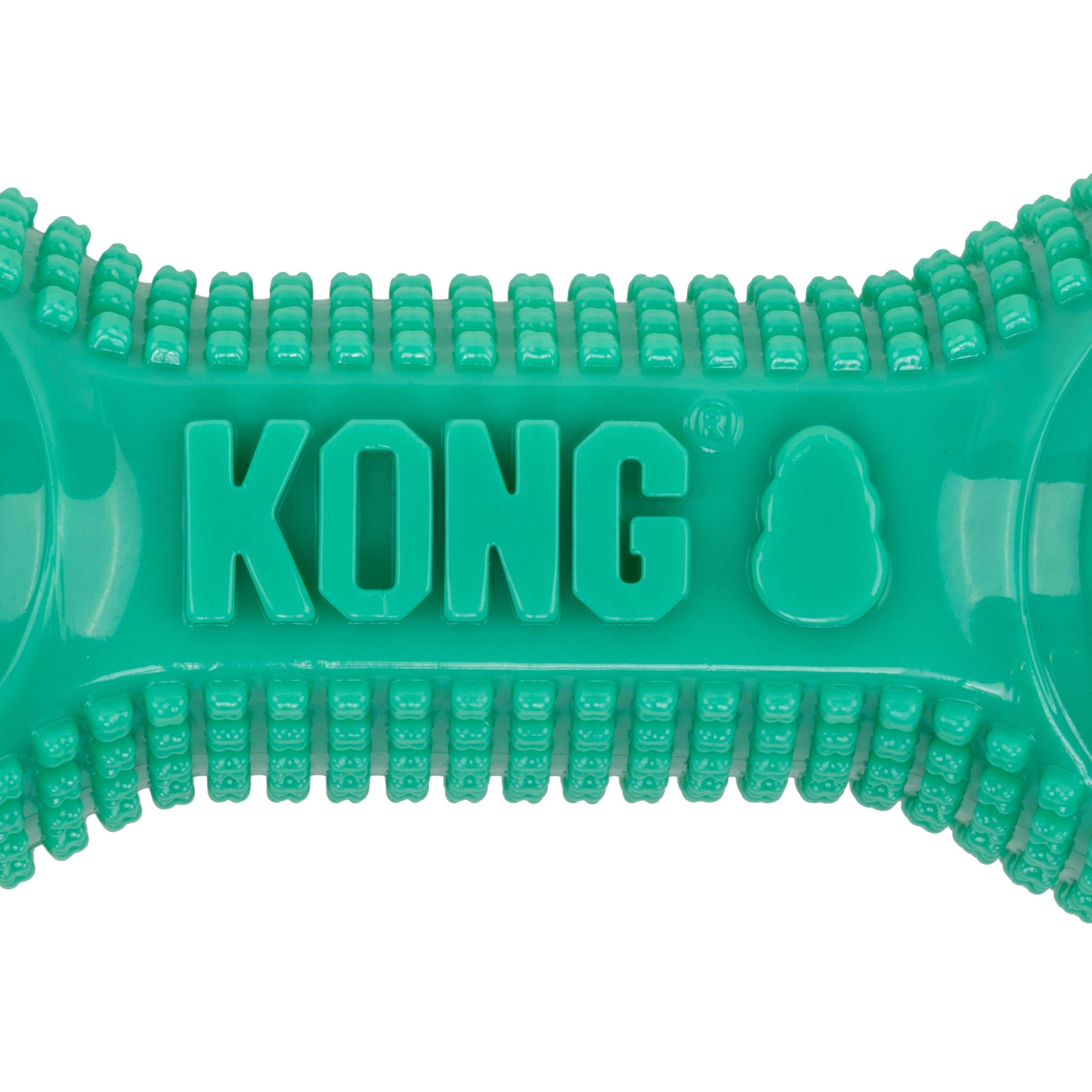 Detalle de textura de la KONG CoreStrength Dumbbell verde