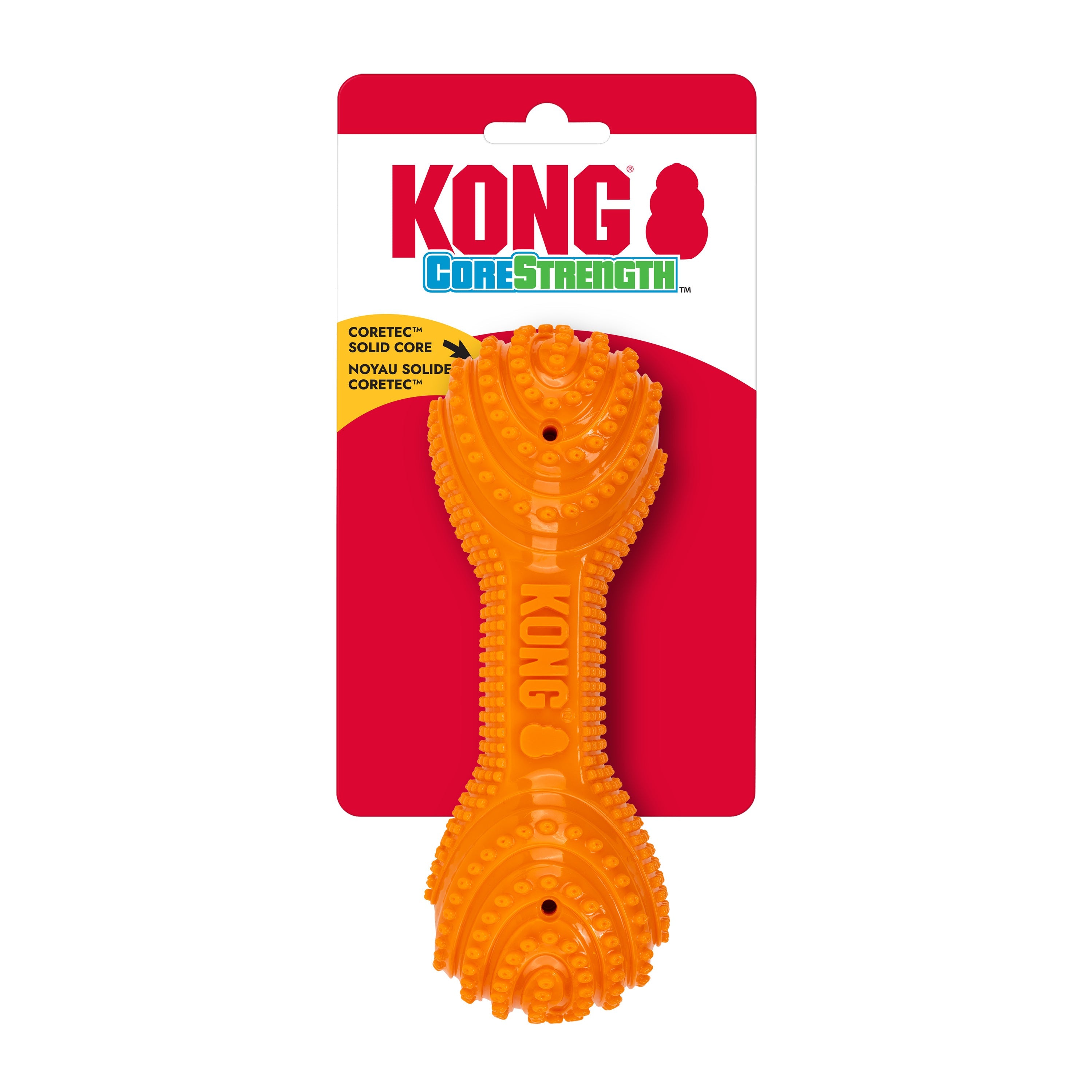 KONG CoreStrength Dumbbell naranja en su empaque