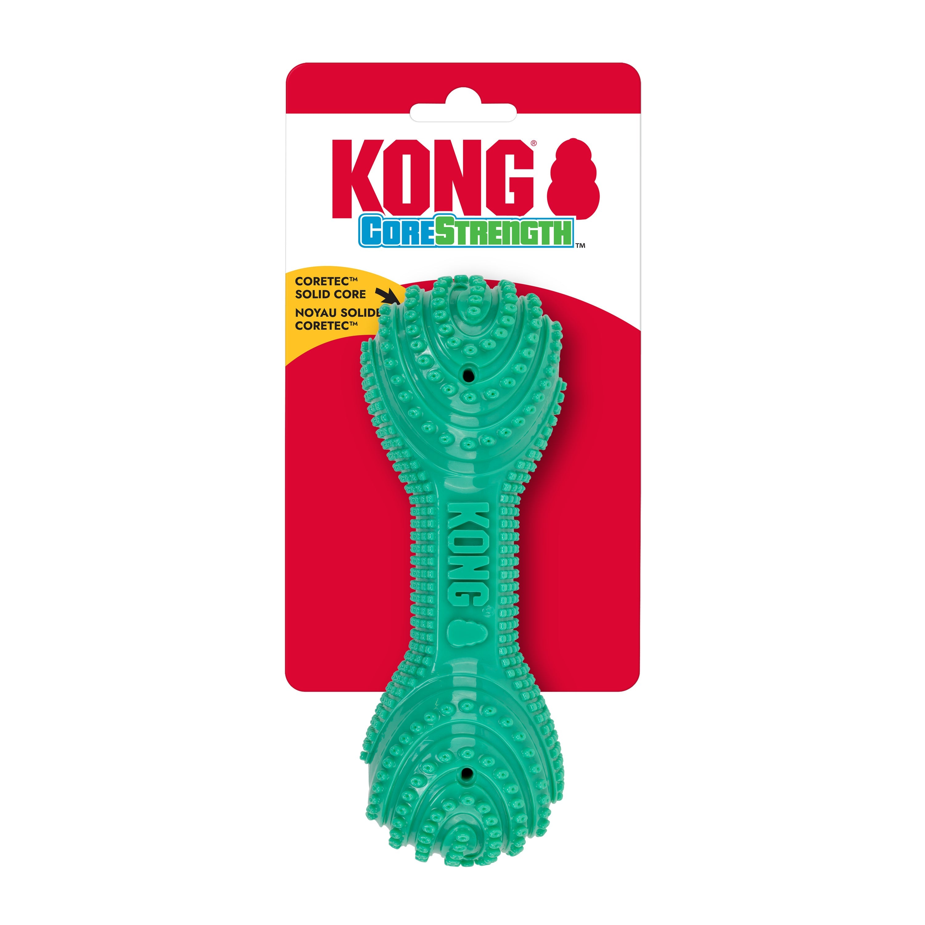 KONG CoreStrength Dumbbell verde en su empaque