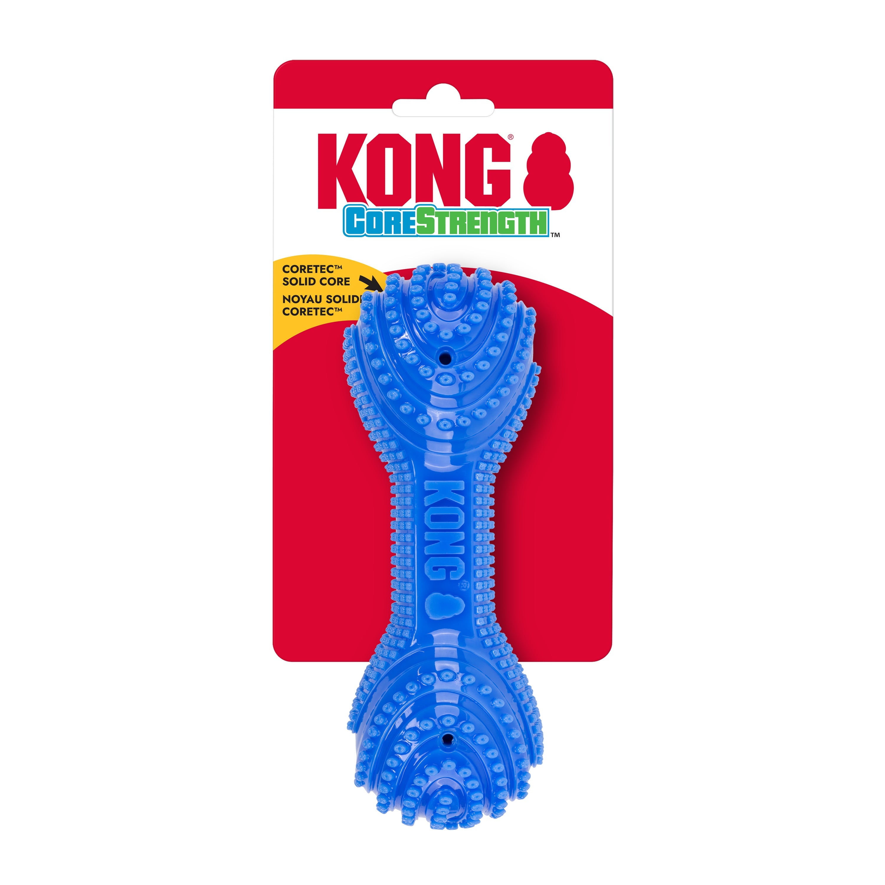 KONG CoreStrength Dumbbell azul en su empaque