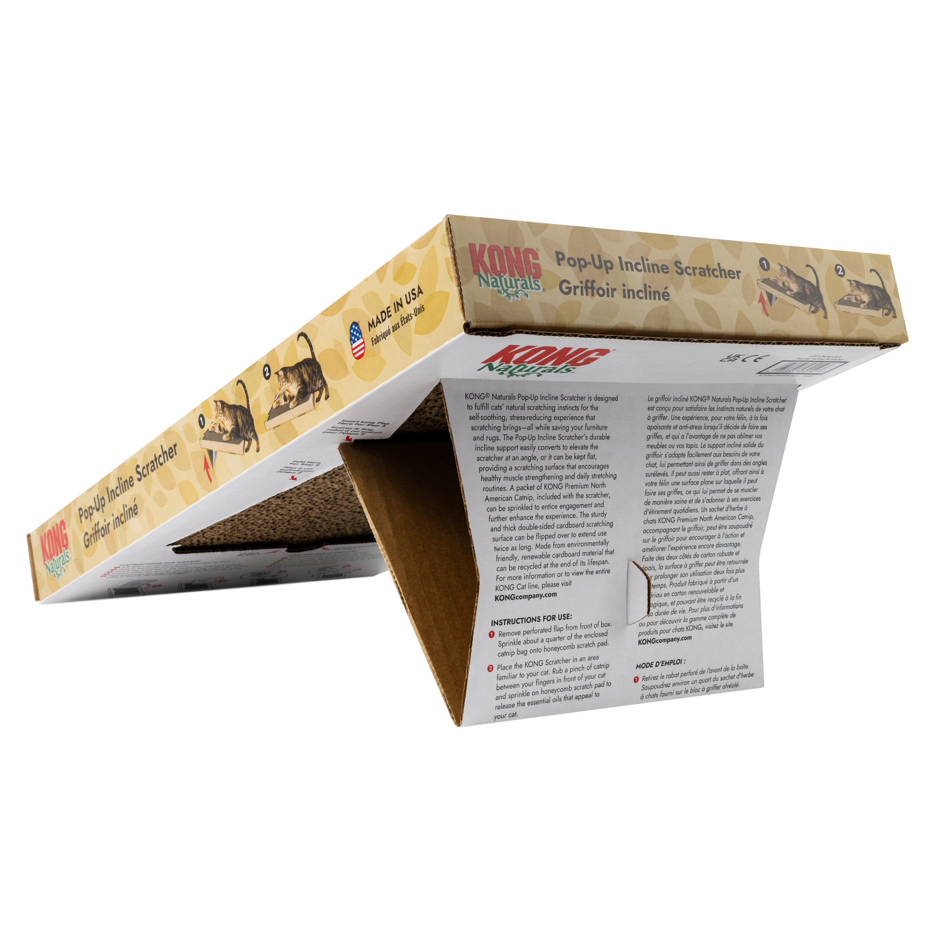 Rascador Inclinado Plegable Pop-Up para Gatos - Naturals | KONG