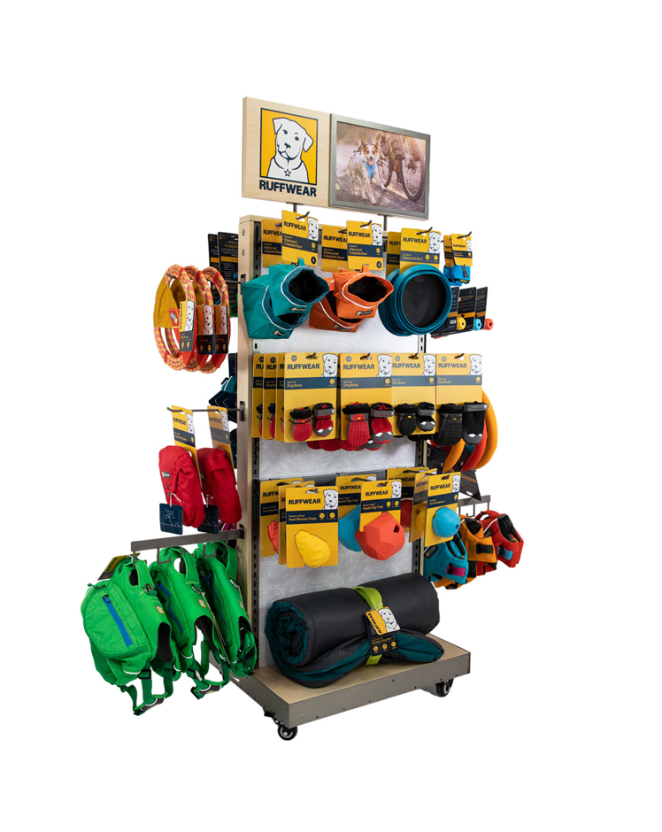 Exhibidor Multi-Categoría para Productos Ruffwear - MCD3 | Ruffwear Merchandising