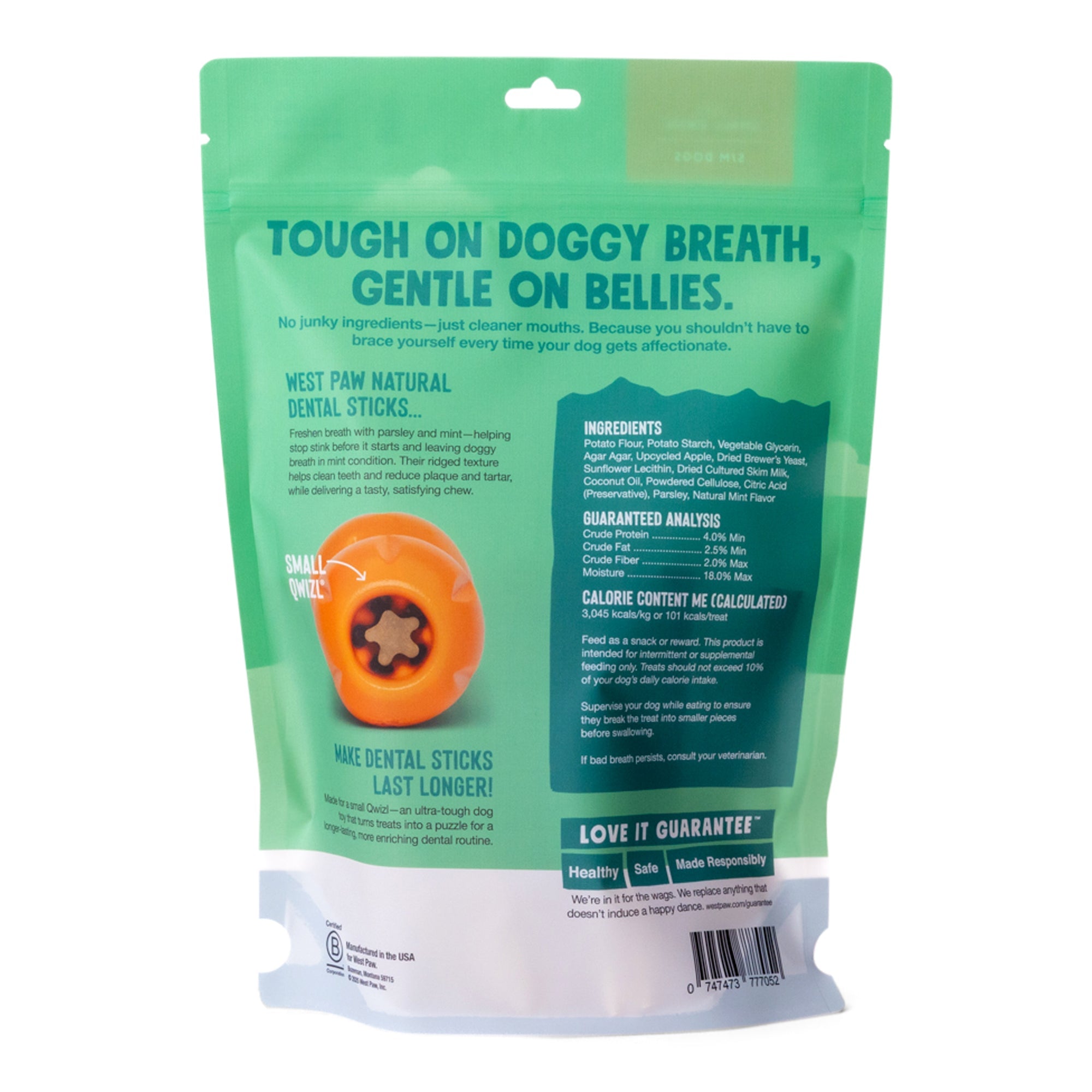 Natural Dental Sticks de West Paw® — Snacks Dentales Naturales para Qwizl
