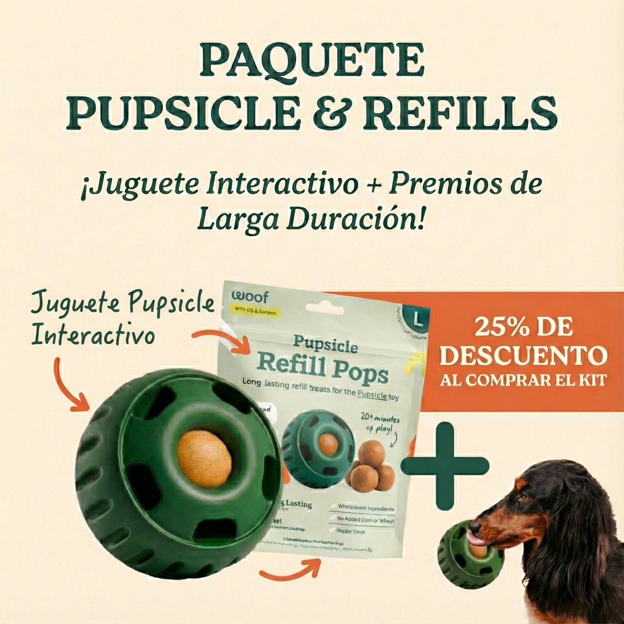 KIT de Pupsicle + Pops | Woof: La Solución para Mantener a tu Perro Ocupado: