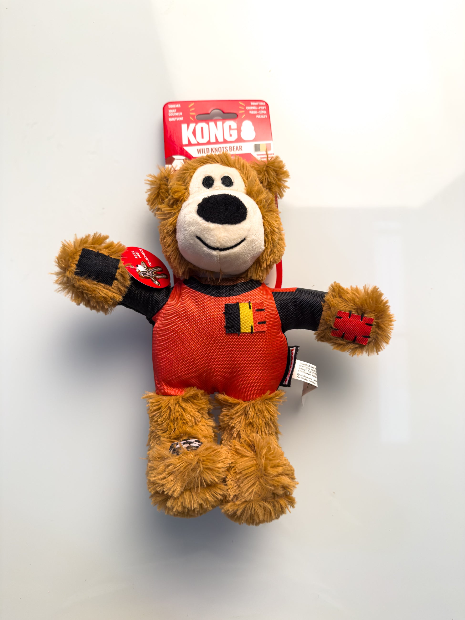 Peluche Kong Wild Knots Sport Bélgica Bear - Edición Limitada Mundial 2026 | Kong®