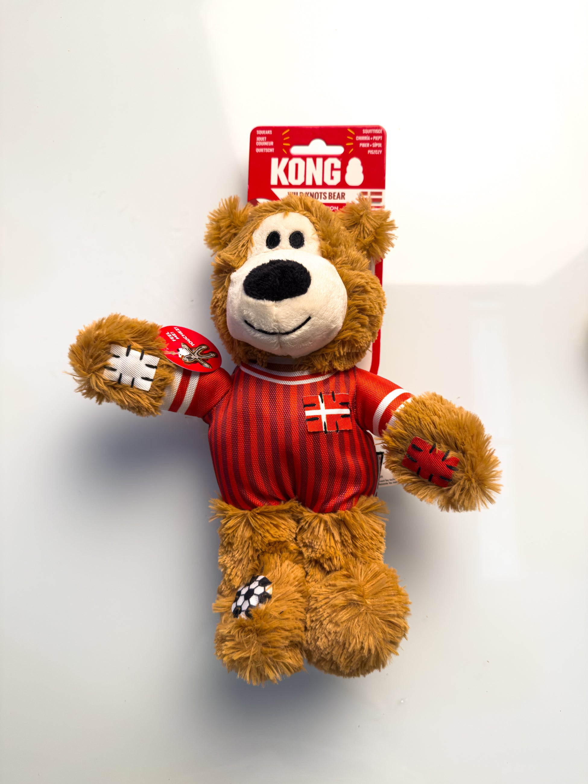 Peluche Kong Wild Knots Sport Dinamarca Bear - Edición Limitada Mundial 2026 | Kong®