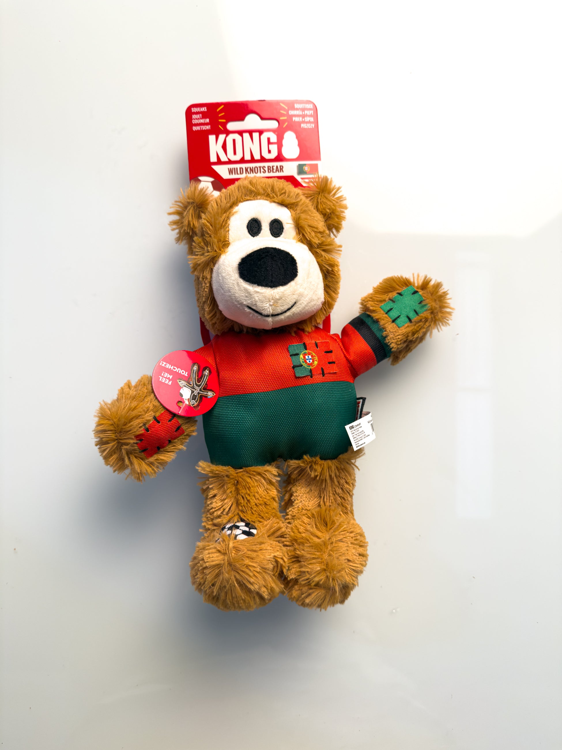 Peluche Kong Wild Knots Sport Portugal Bear - Edición Limitada Mundial 2026 | Kong®