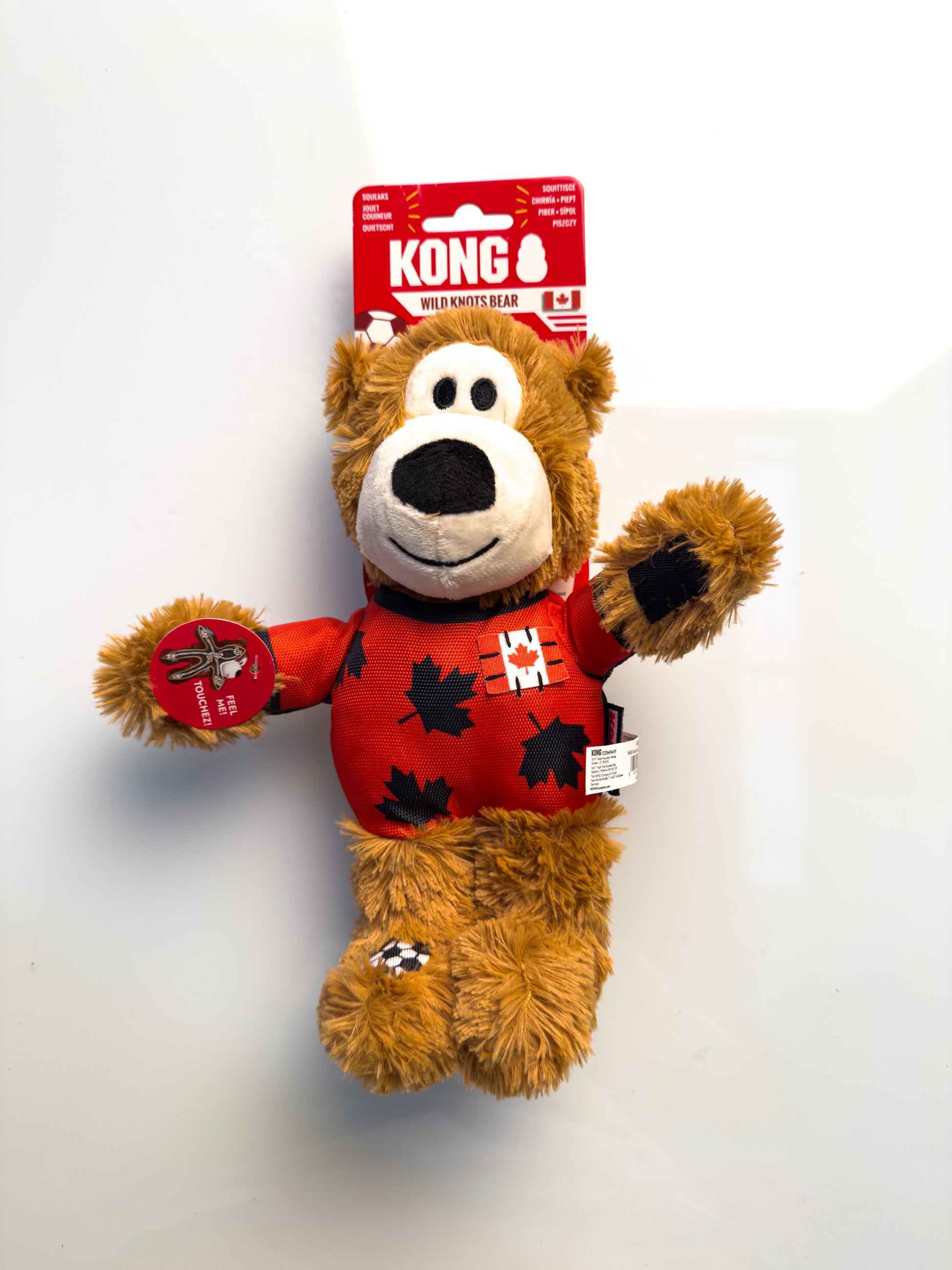 Peluche Kong Wild Knots Sport Canadá Bear - Edición Limitada Mundial 2026 | Kong®