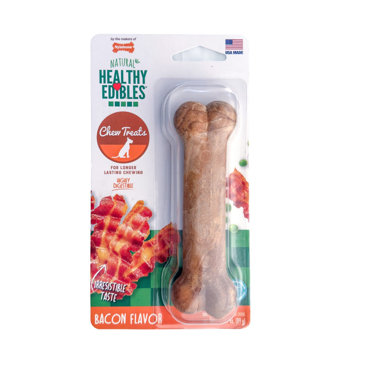 Premios Masticables Healthy Edibles Larga Duración Sabor Tocino para Perros | Nylabone