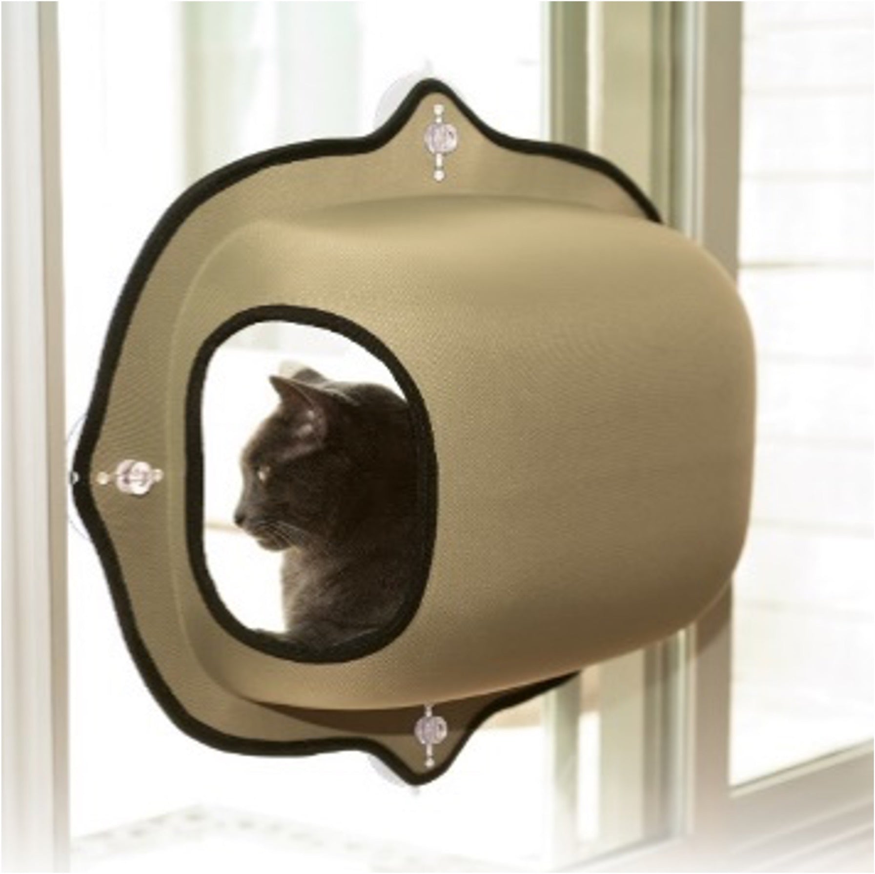 Cama de Ventana Tipo Cápsula para Gato EZ Mount Window Pod - Beige (Tan) | K&H