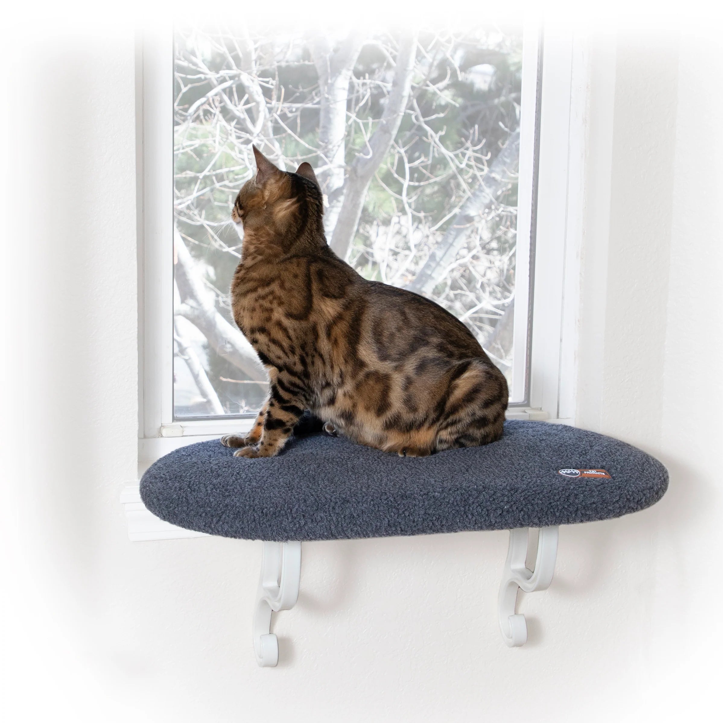 Cama Ventana Ortopédica para Gato Kitty Sill - Gris Oscuro (Dark Gray) | K&H