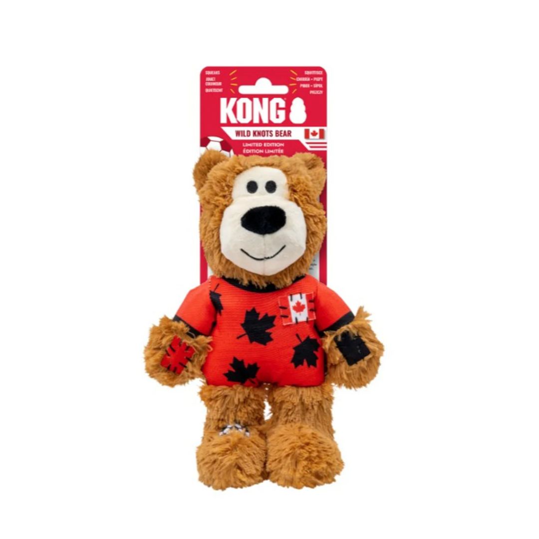 Peluche Kong Wild Knots Sport Canadá Bear - Edición Limitada Mundial 2026 | Kong®