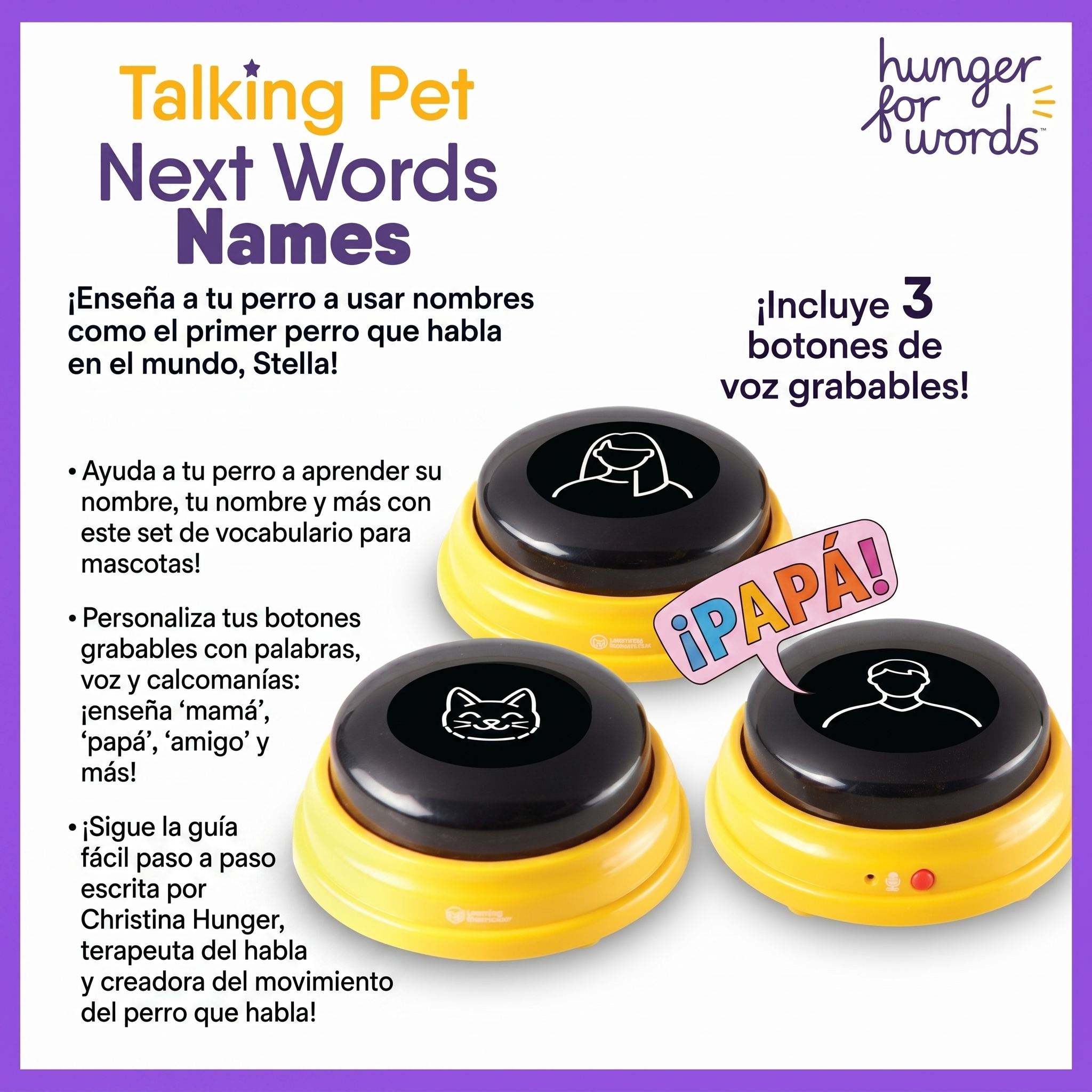 Botones Parlantes Next Words: Nombres | Hunger for Words