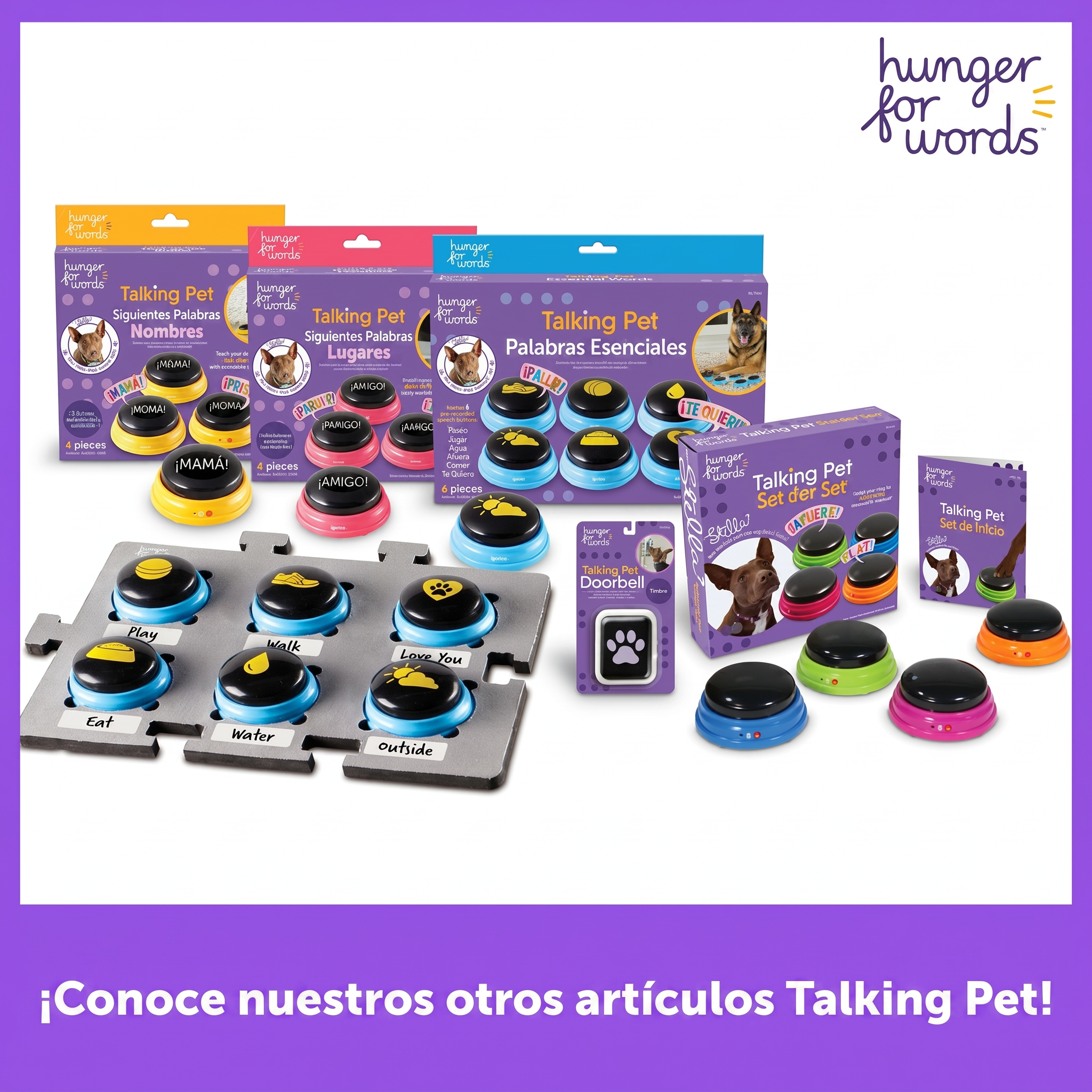 Botones Parlantes Next Words: Lugares | Hunger for Words