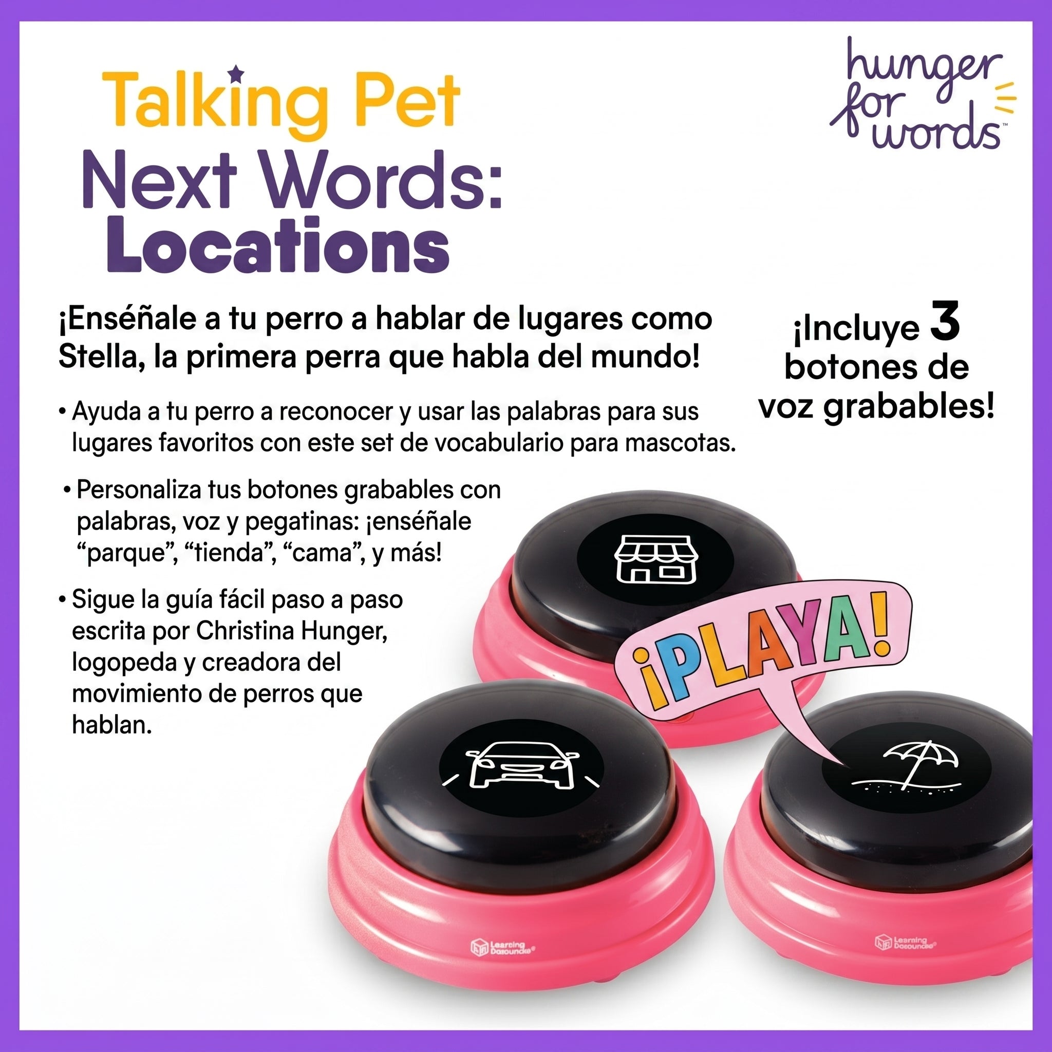 Botones Parlantes Next Words: Lugares | Hunger for Words