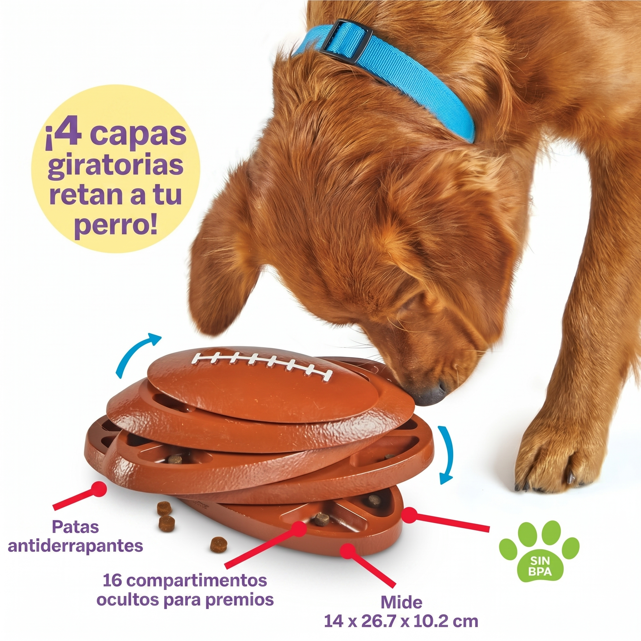 Juguete Rompecabezas para Perros Touchdown Time | Brightkins