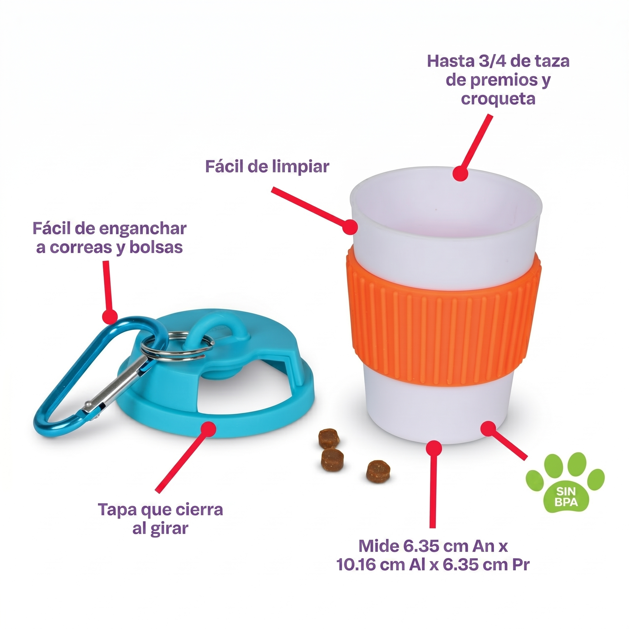 Porta-Premios On-The-Go Coffee Cup para Perros | Brightkins