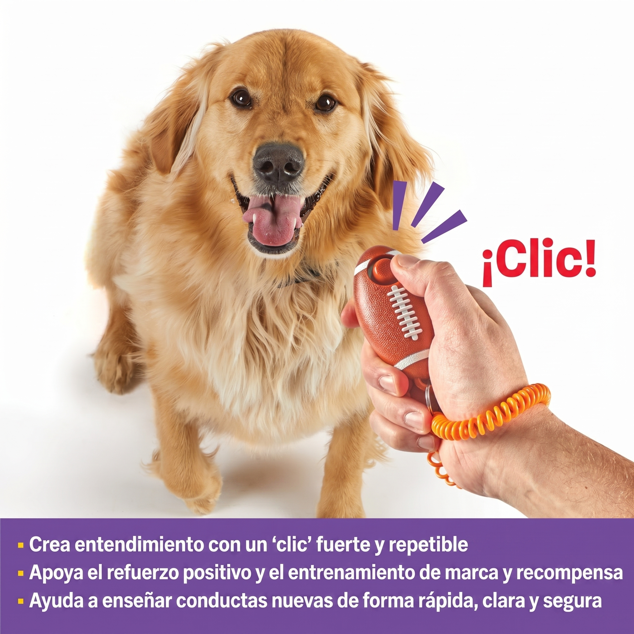Clicker de Entrenamiento para Perros Smarty Pooch: Football | Brightkins
