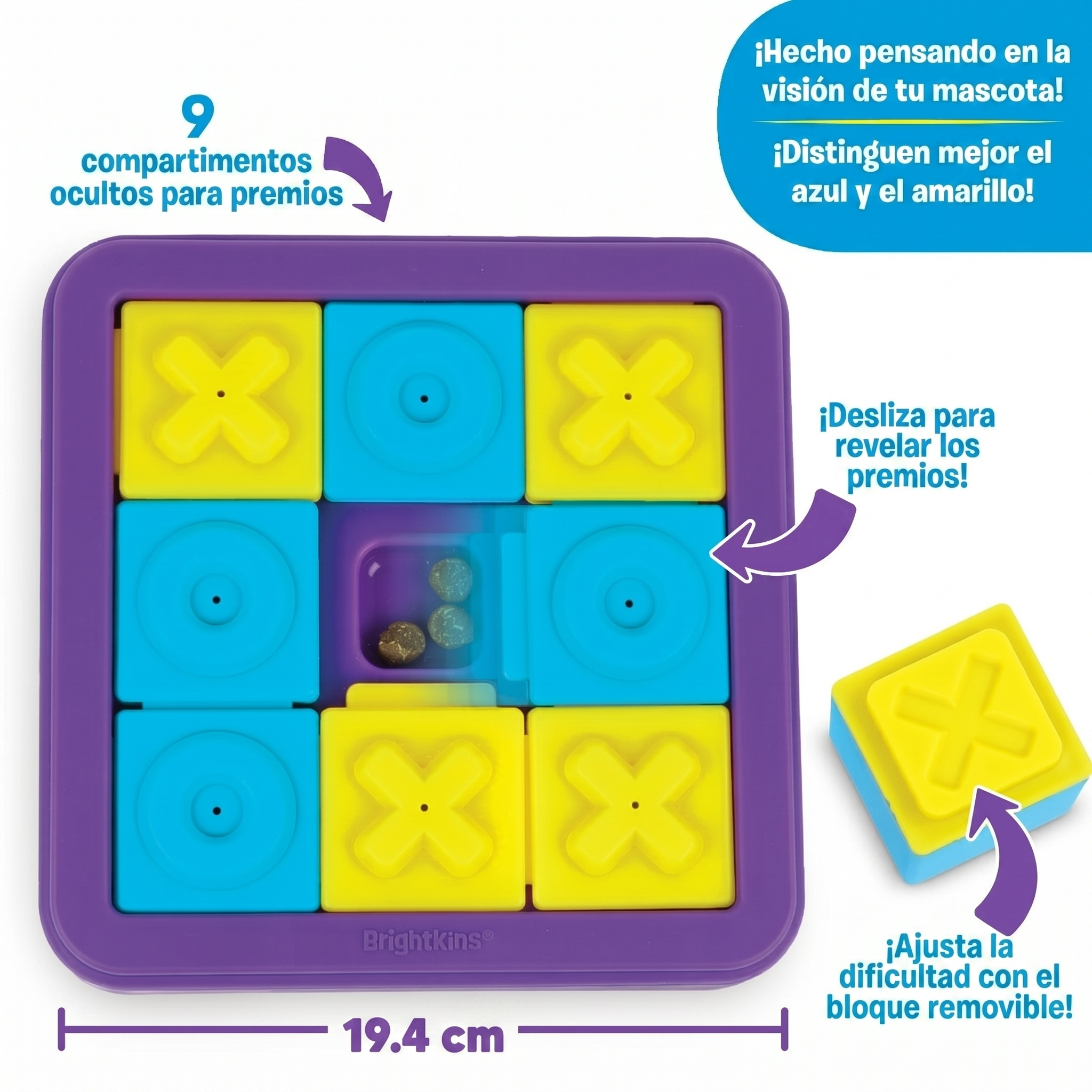 Juguete Rompecabezas para Perros Tic-Tac-Toe | Brightkins