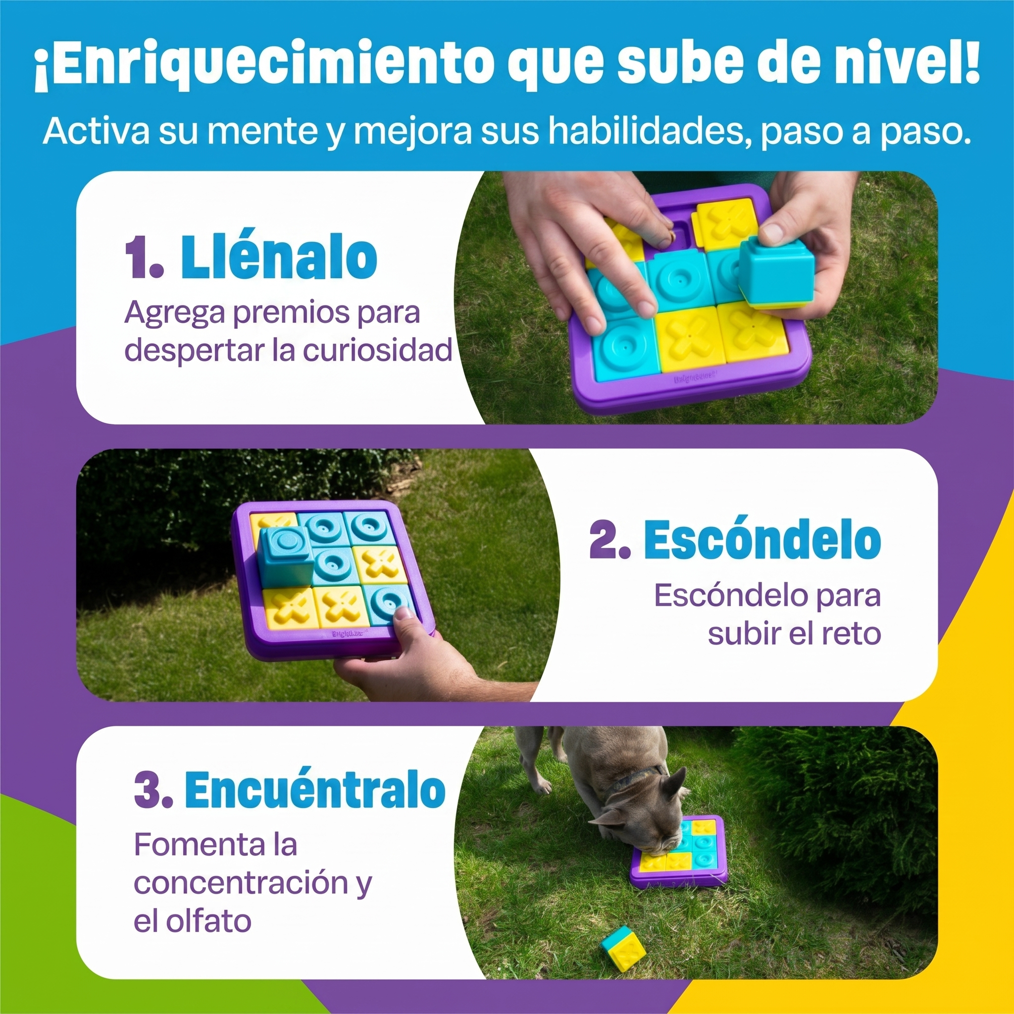 Juguete Rompecabezas para Perros Tic-Tac-Toe | Brightkins