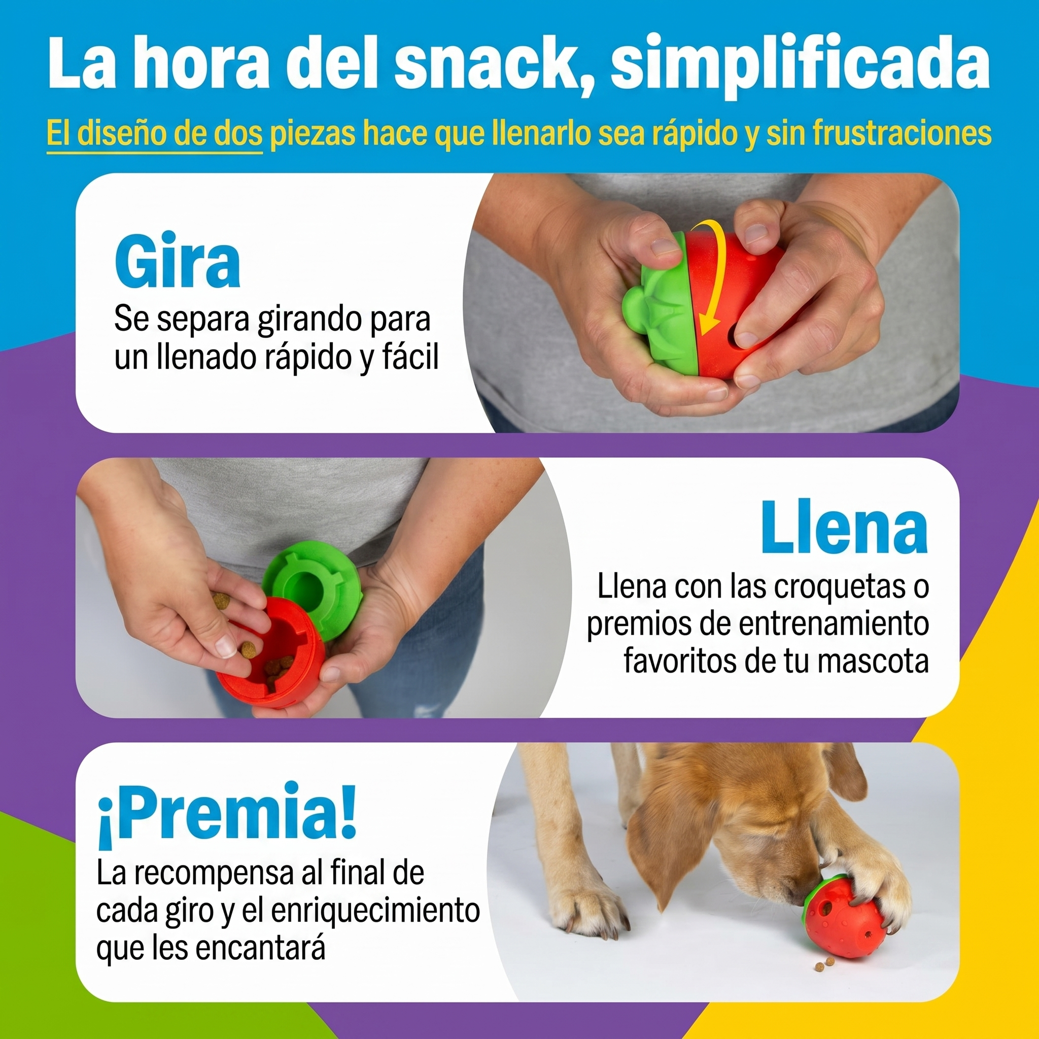 Dispensador de Premios para Perros Fresa Tough & Tumble | Brightkins