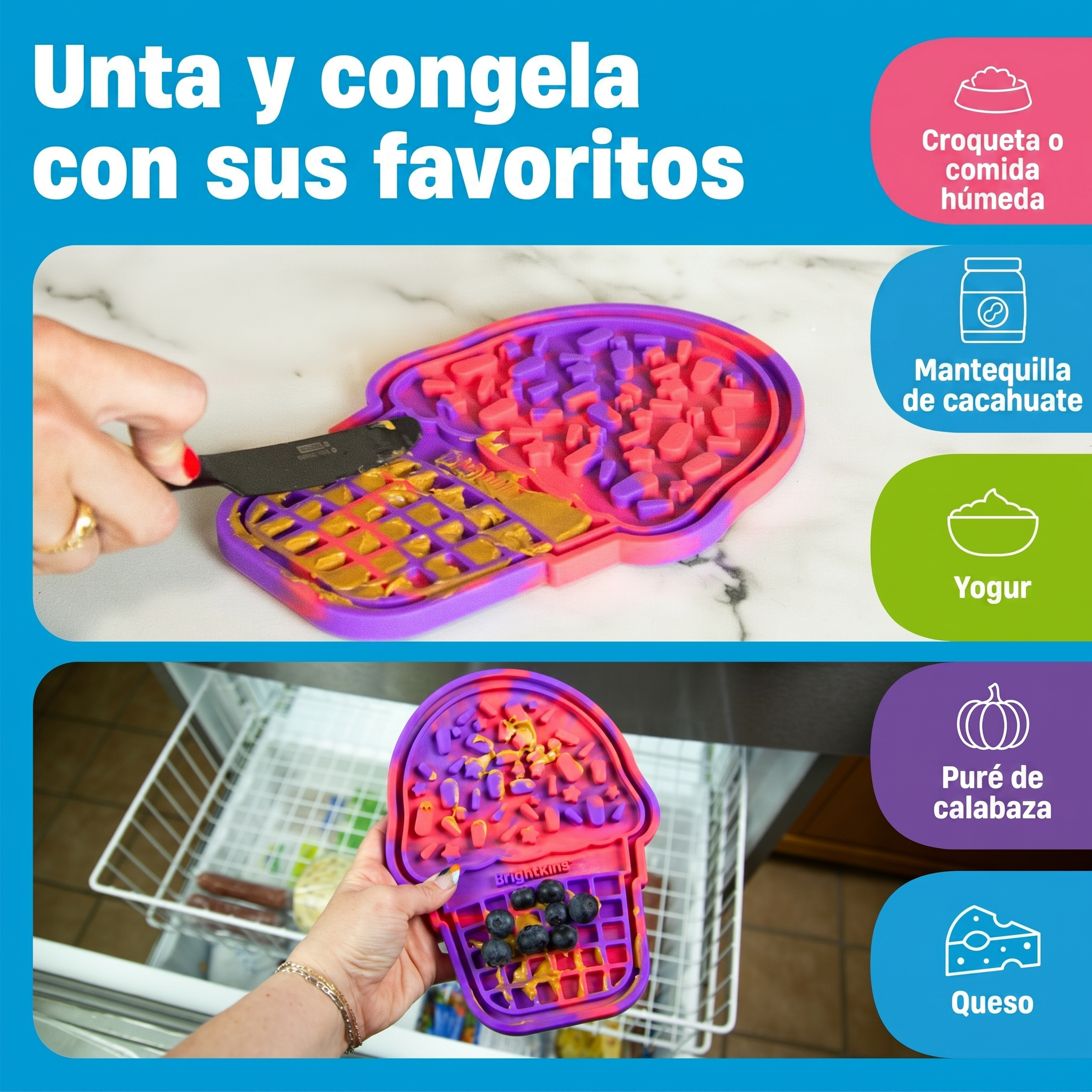Tapete Lamedor para Perros y Gatos Cono de Helado | Brightkins