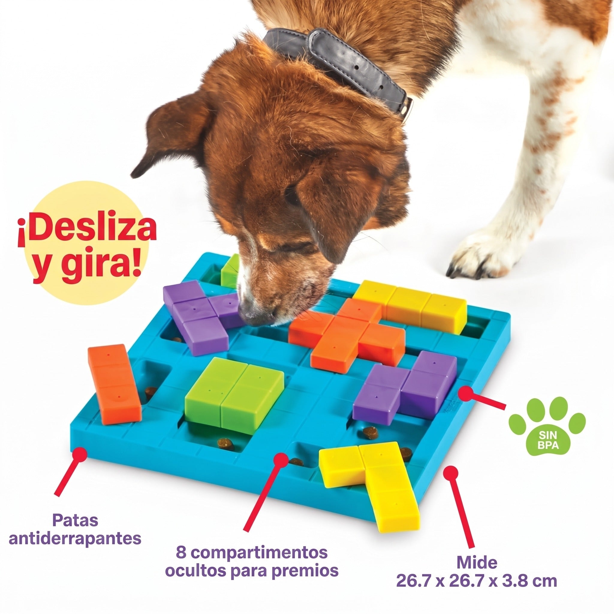 Brain Teaser Treat Puzzle - Juguete Rompecabezas para Perros que Estimula la Mente de Brightkins