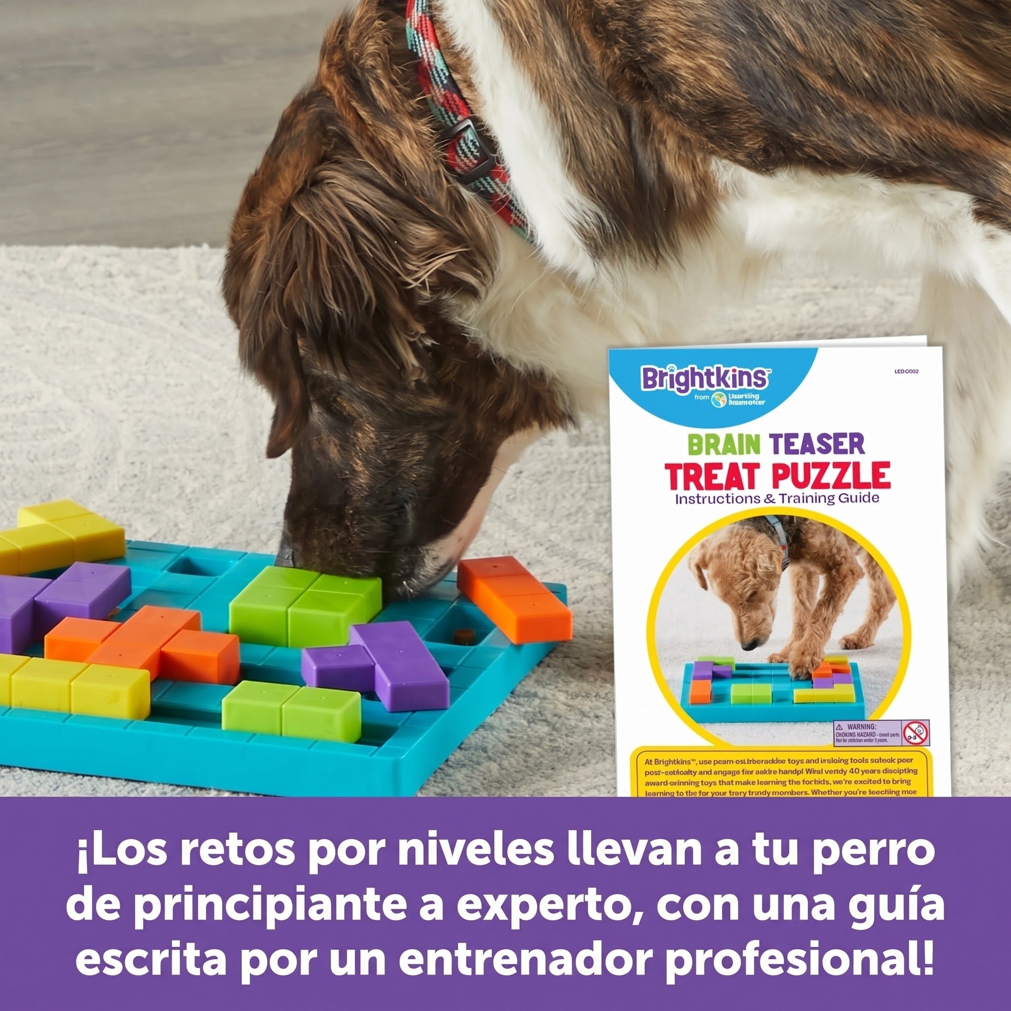 Brain Teaser Treat Puzzle - Juguete Rompecabezas para Perros que Estimula la Mente de Brightkins