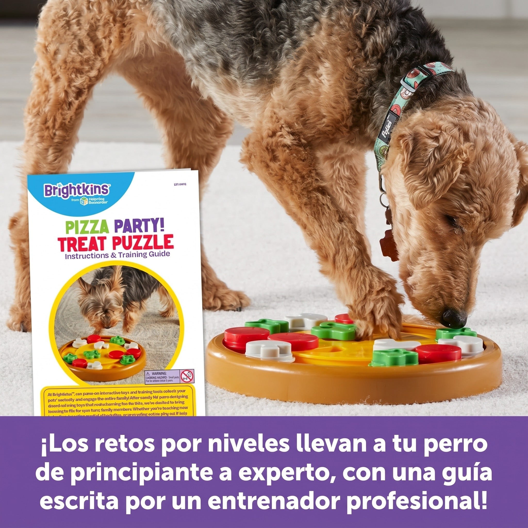 Pizza Party! Treat Puzzle - Juguete Interactivo para Perros | Brightkins®