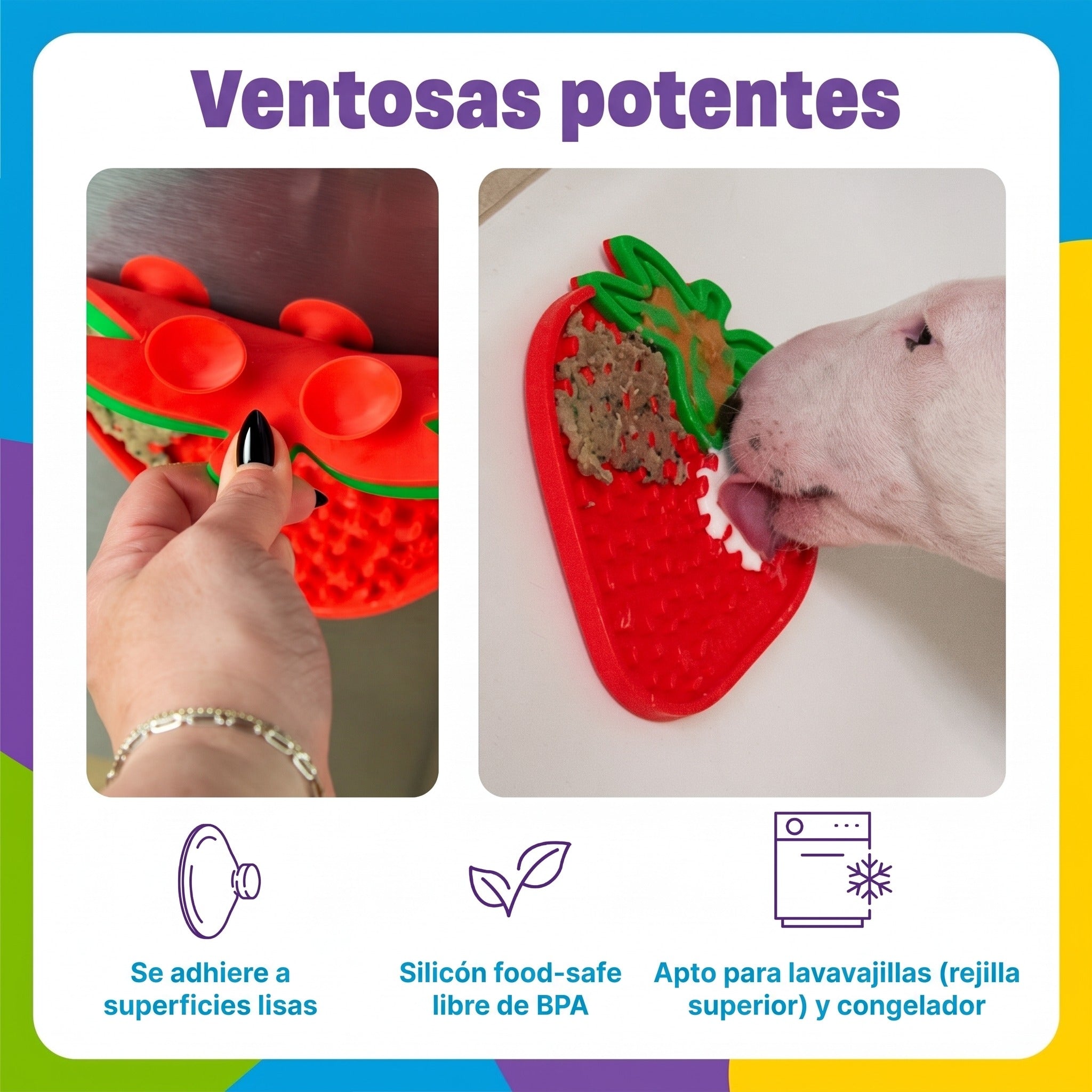 Ventosas del tapete lamedor Fresa
