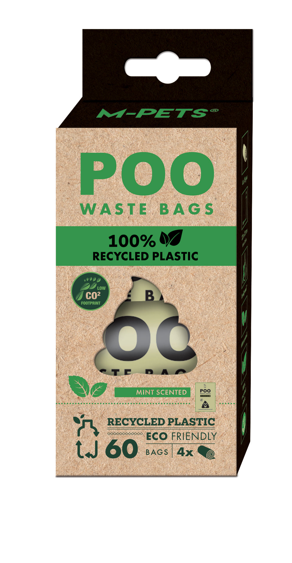 Bolsas Ecológicas para Desechos POO 100% Reciclado – Menta | M-PETS