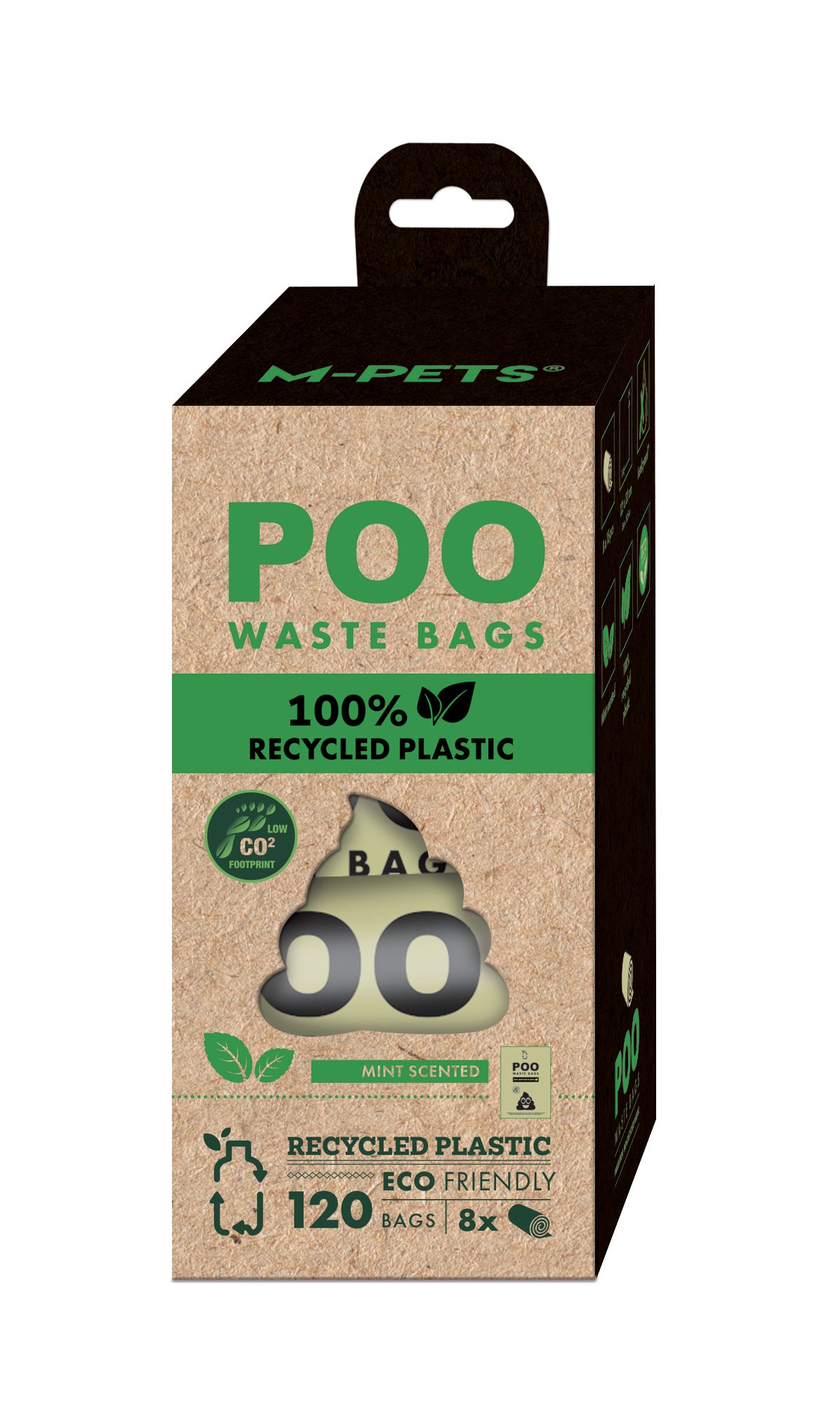 Bolsas Ecológicas para Desechos POO 100% Reciclado – Menta | M-PETS
