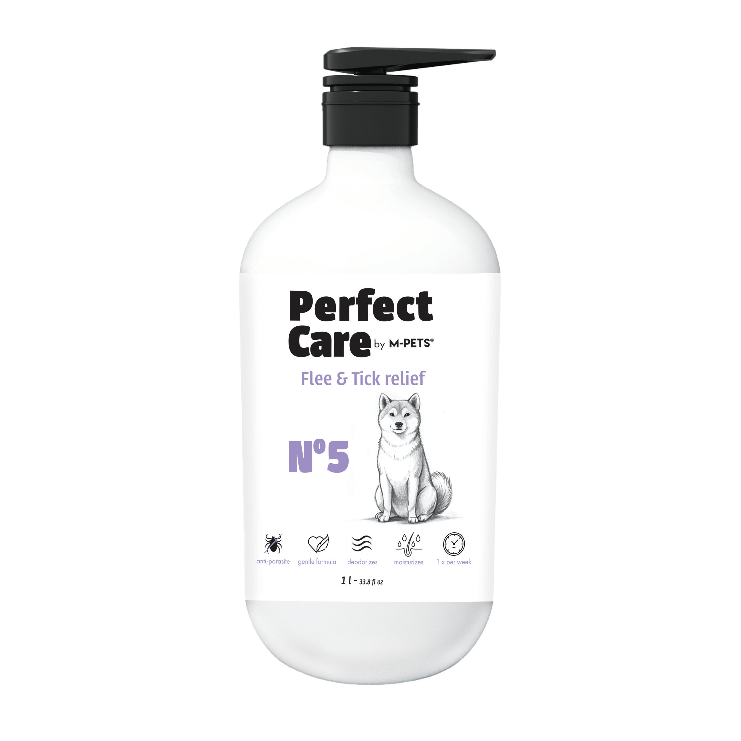 Shampoo Antipulgas y Garrapatas para Perro - 1L | M-PETS Perfect Care No.5
