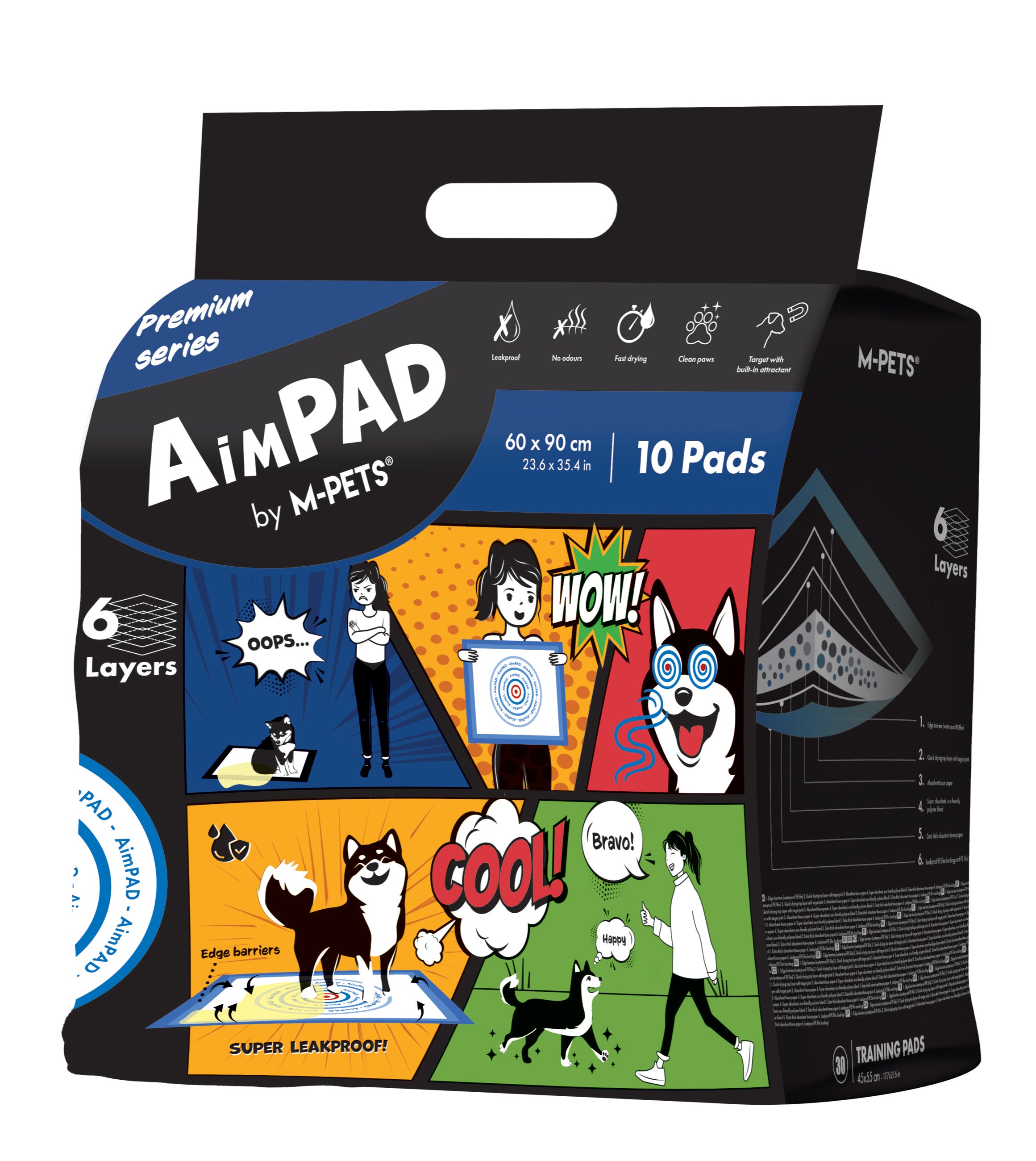 Tapetes Entrenadores AimPAD con Diana de Entrenamiento – 6 Capas de Máxima Absorción | M‑PETS®