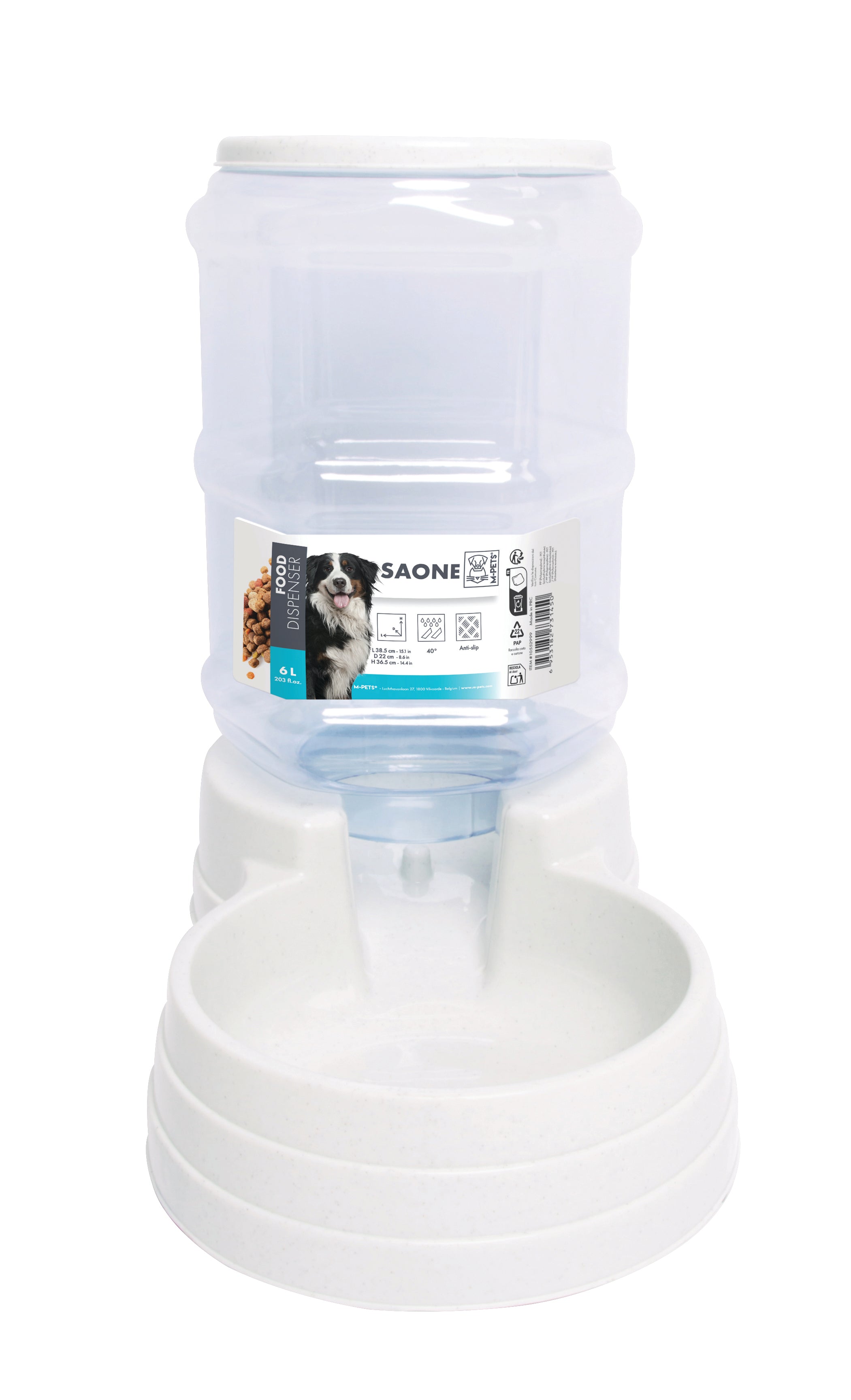 Dispensador de Alimento por Gravedad SAONE para Perros y Gatos | M‑PETS®