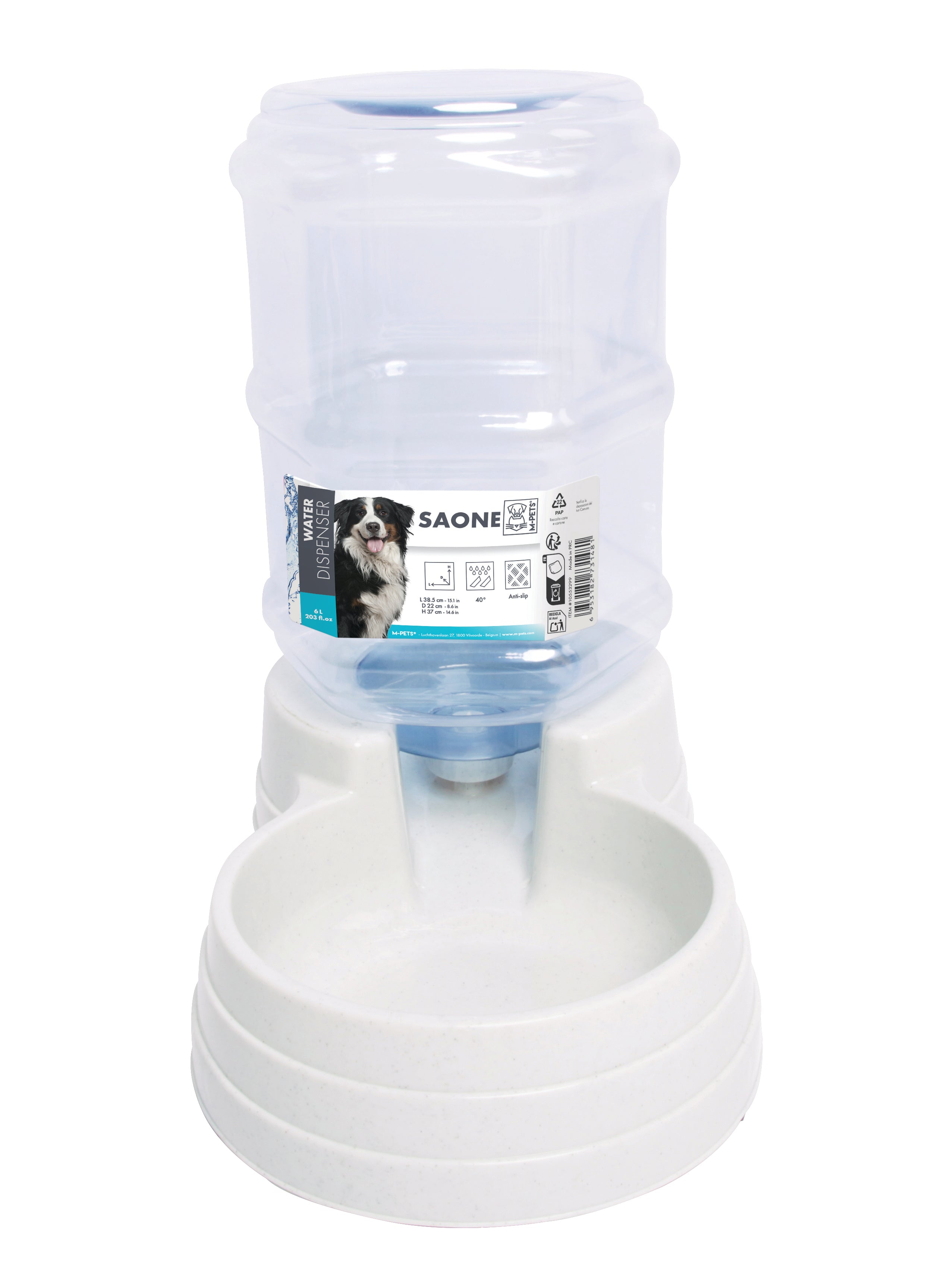 Dispensador de Agua por Gravedad SAONE para Perros y Gatos | M‑PETS®