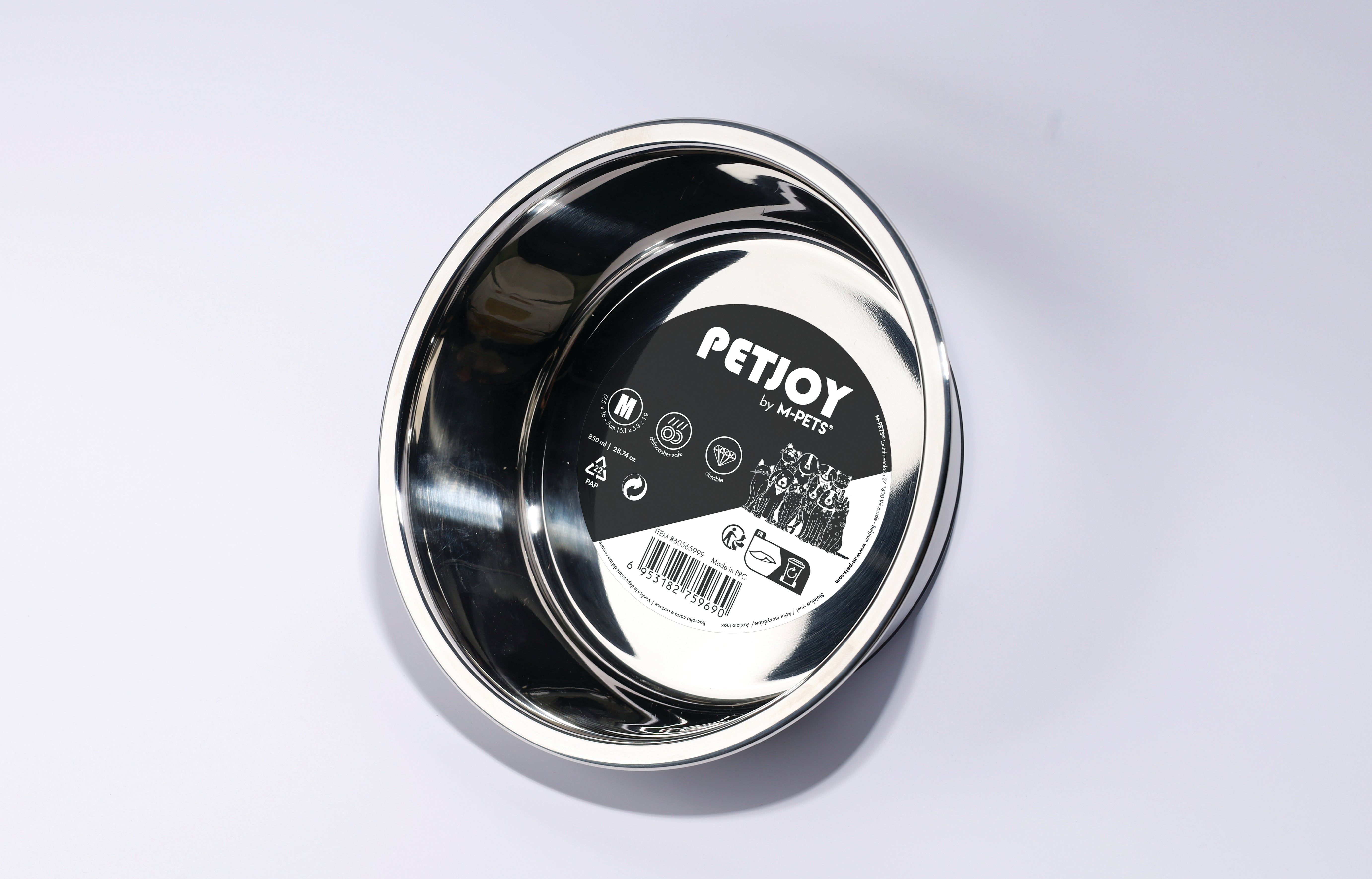 Bowl de Acero Inoxidable PETJOY CatFamily para Gatos | M‑PETS®