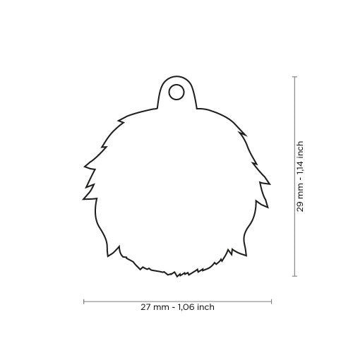 Placa ID en Forma de Coton de Tuléar para Perros | MyFamily