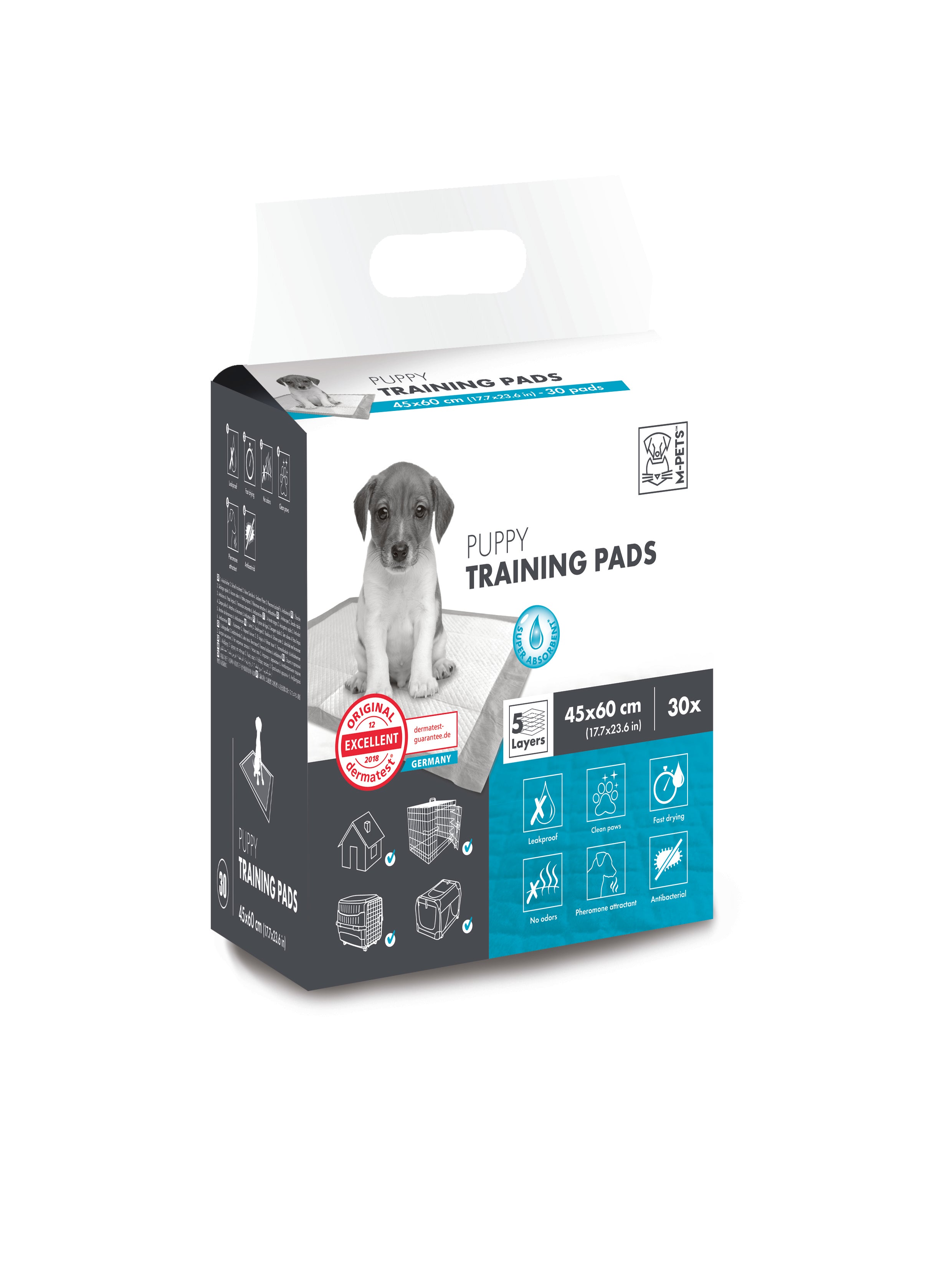 Tapetes Entrenadores Puppy Anti-Fugas para Cachorros y Perros – Absorción Confiable | M‑PETS®