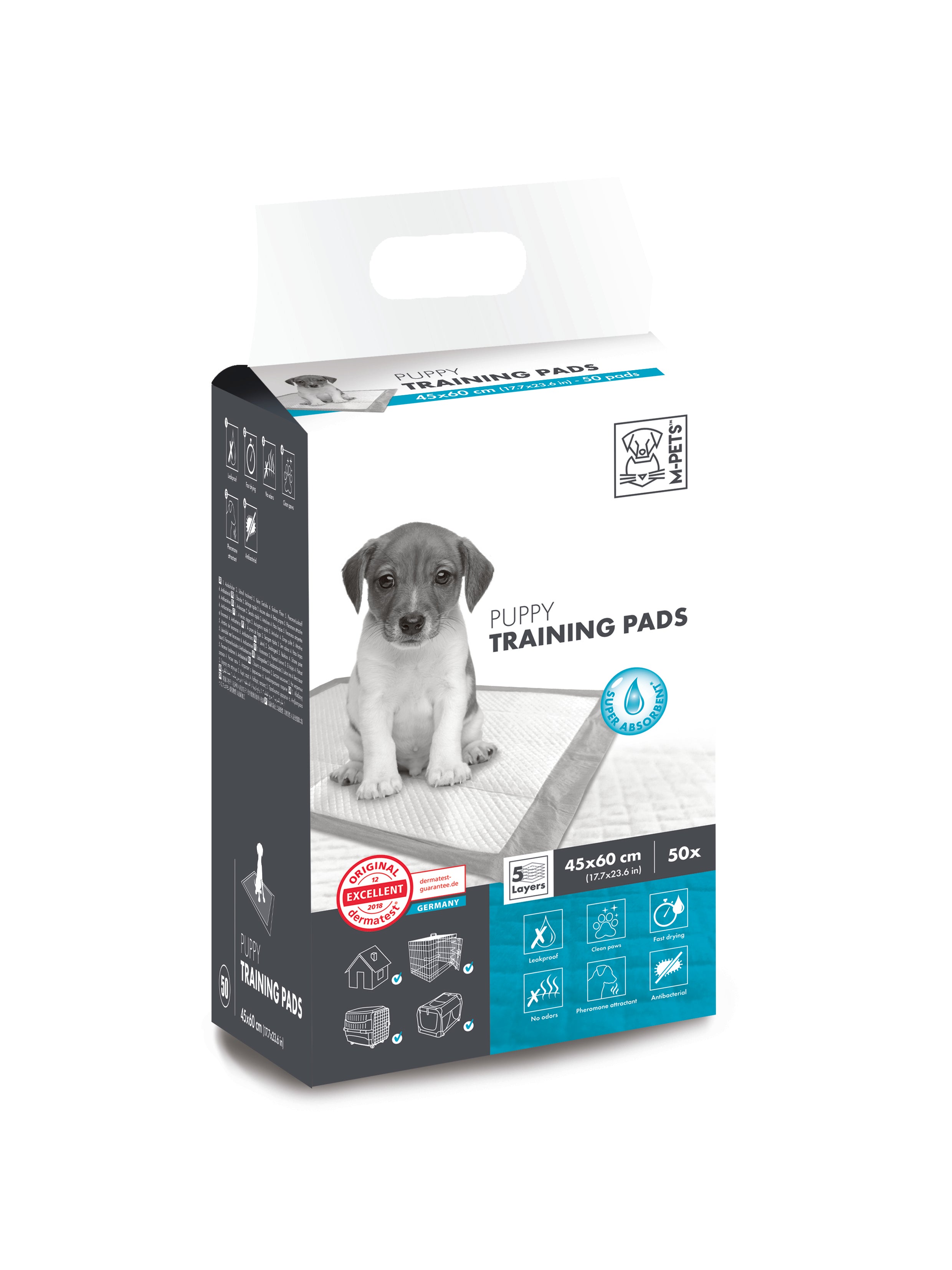 Tapetes Entrenadores Puppy Anti-Fugas para Cachorros y Perros – Absorción Confiable | M‑PETS®